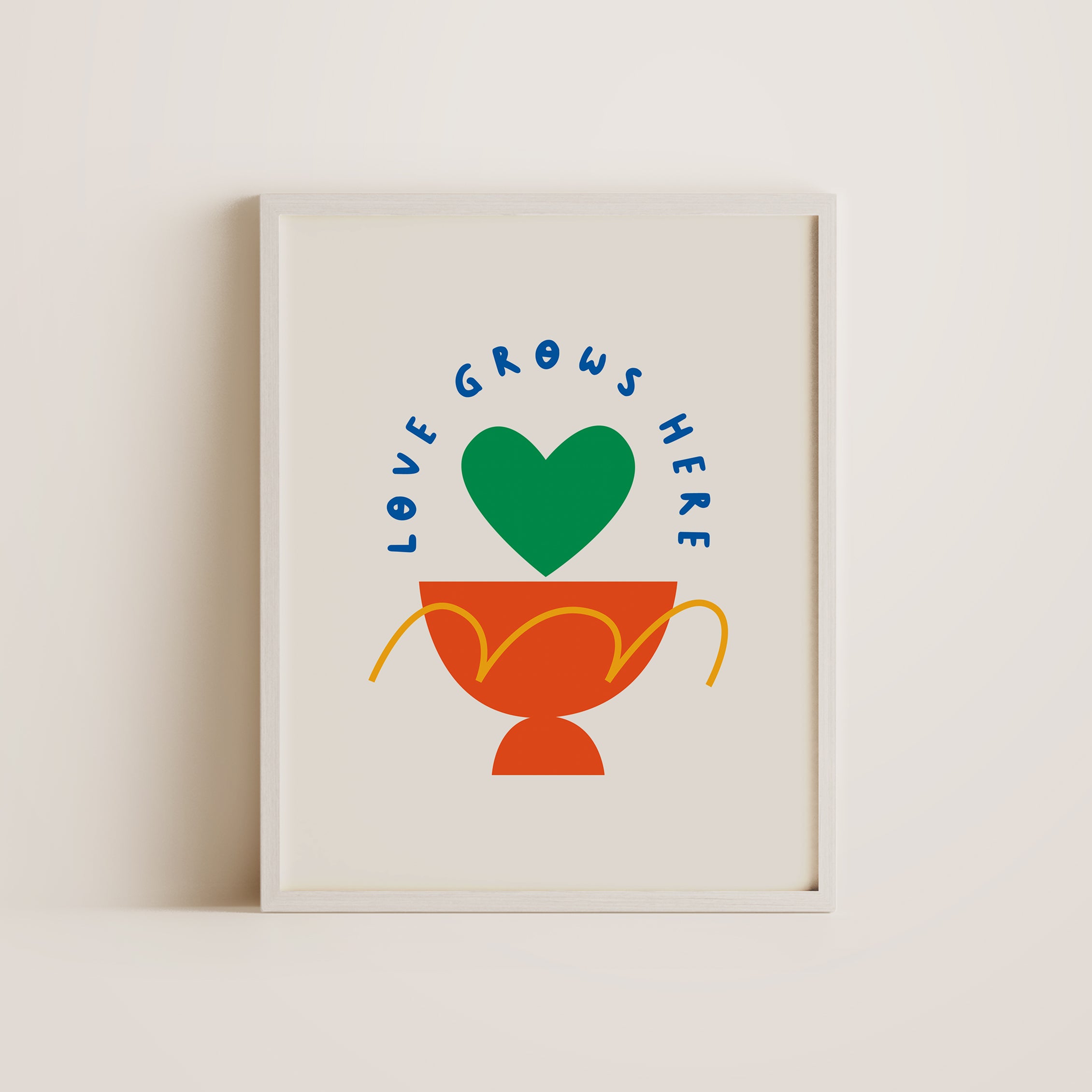 Love grows here - Wall Decor Art Print