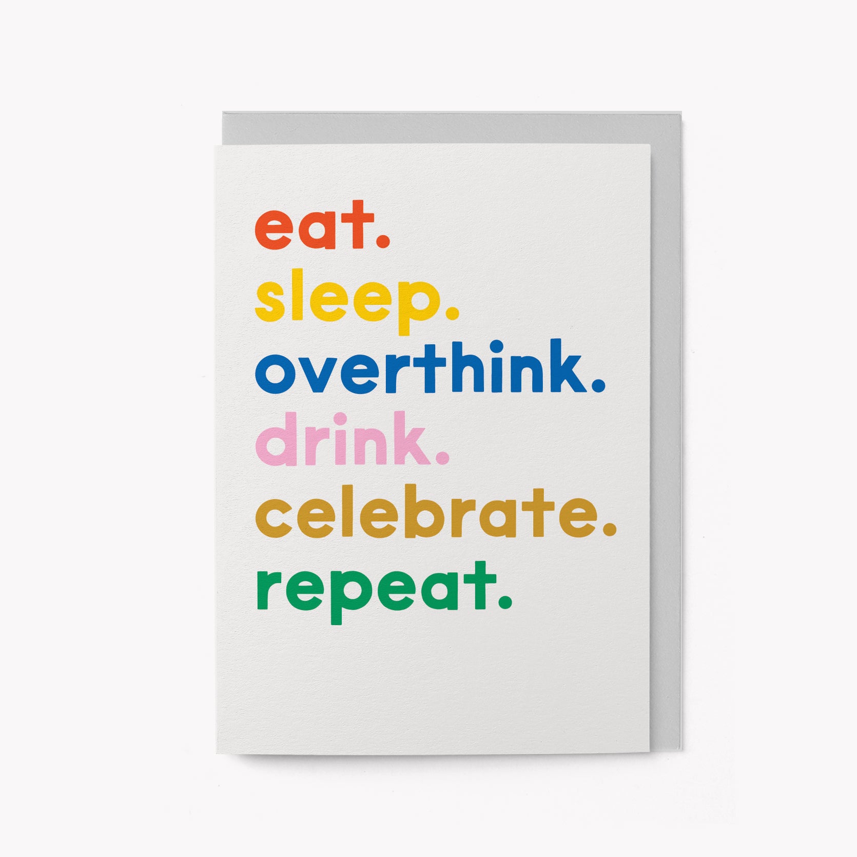 Eat, sleep, celebrate - Birthday card
