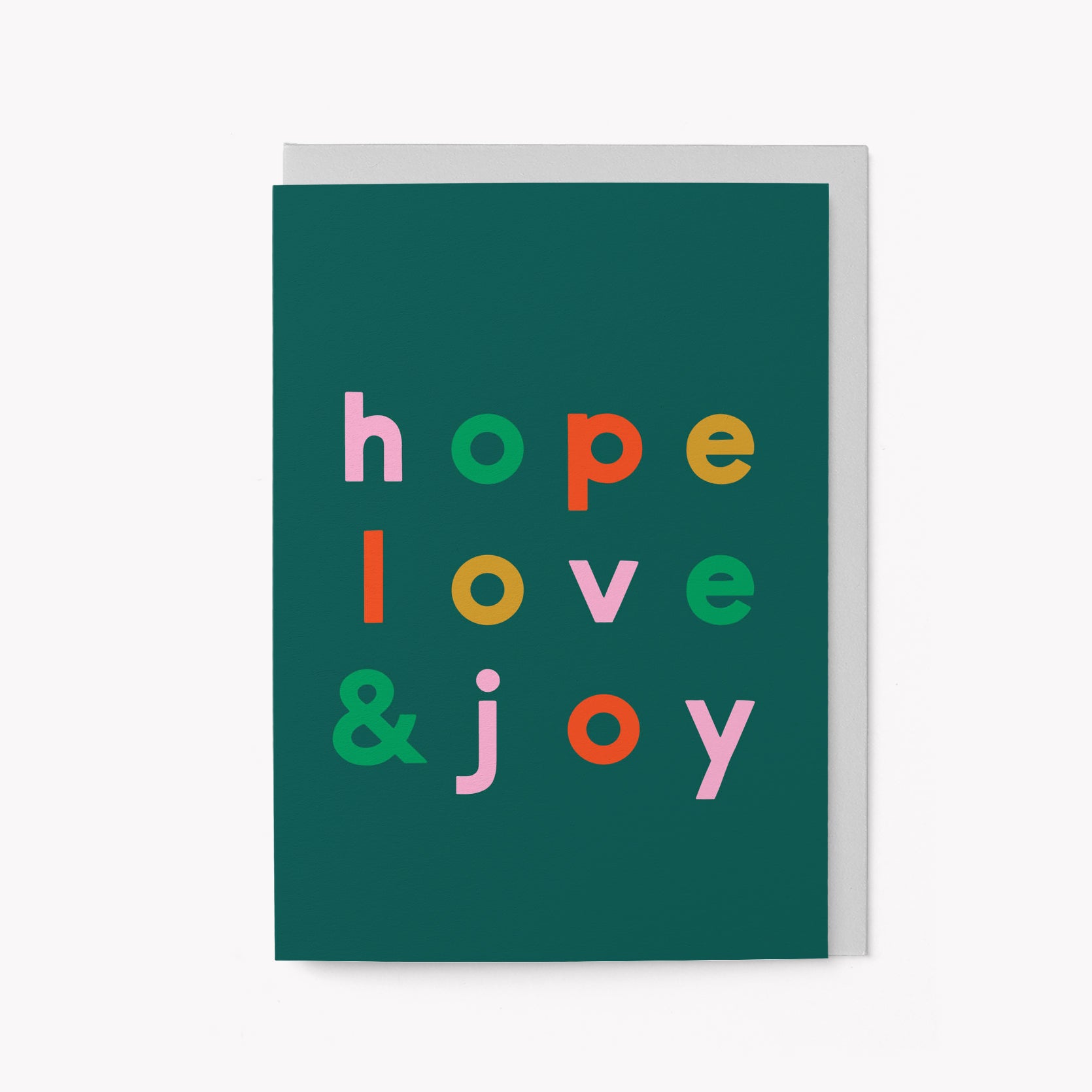 Hope, love & joy - Christmas Greeting Card