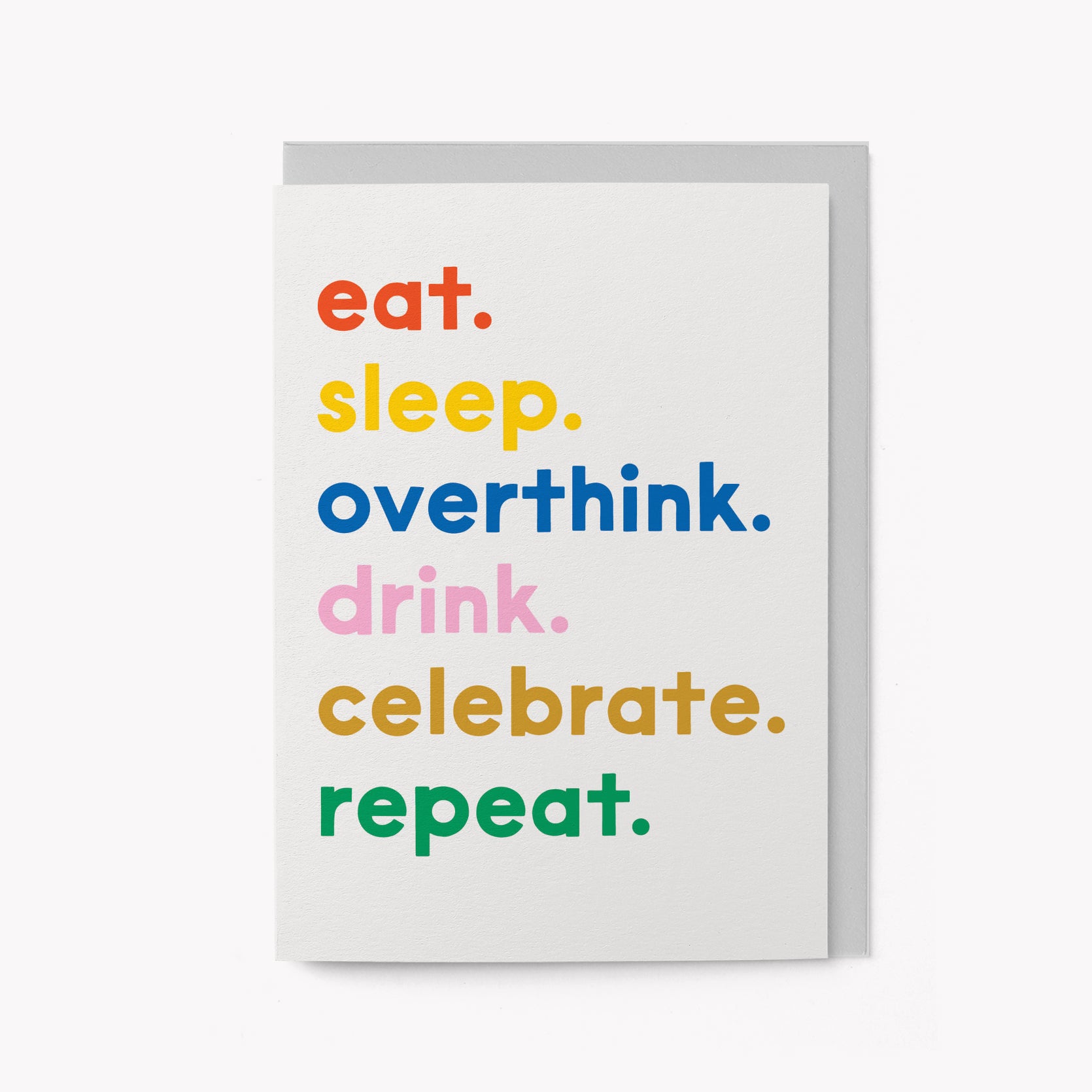 Eat, sleep, celebrate - Birthday card