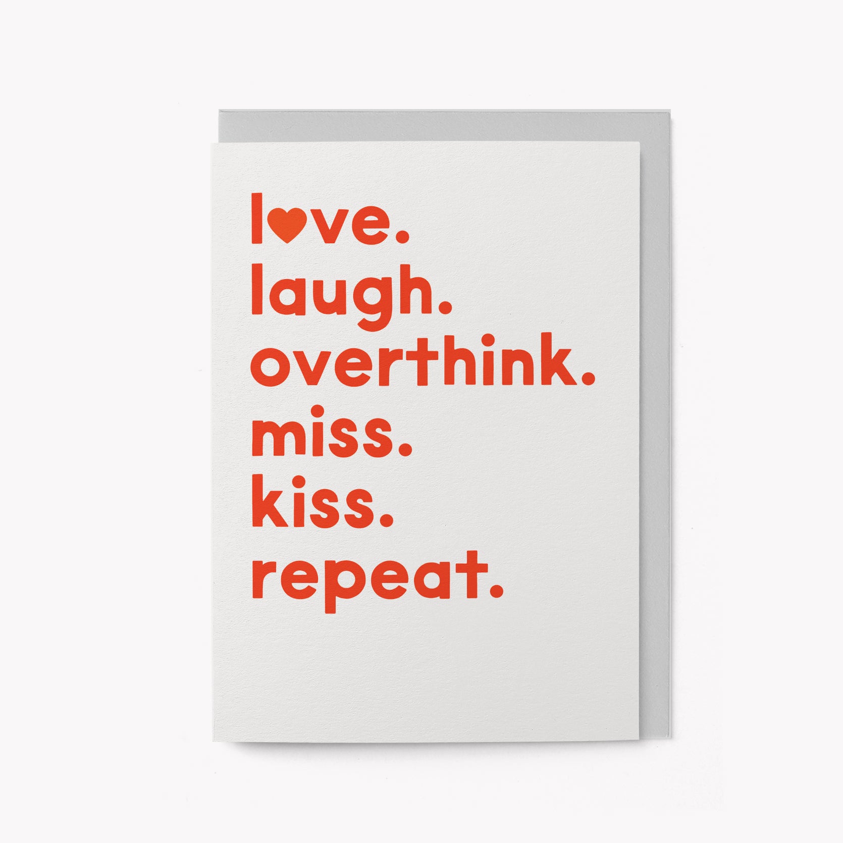 Miss, kiss, repeat - Love card