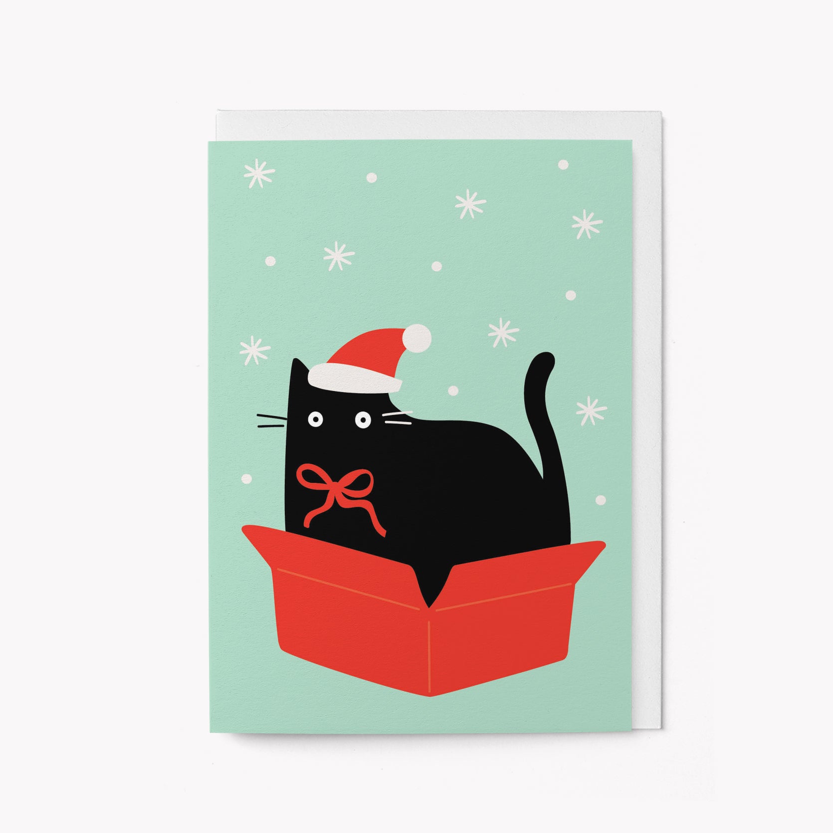 Christmas Surprise cat - Christmas card