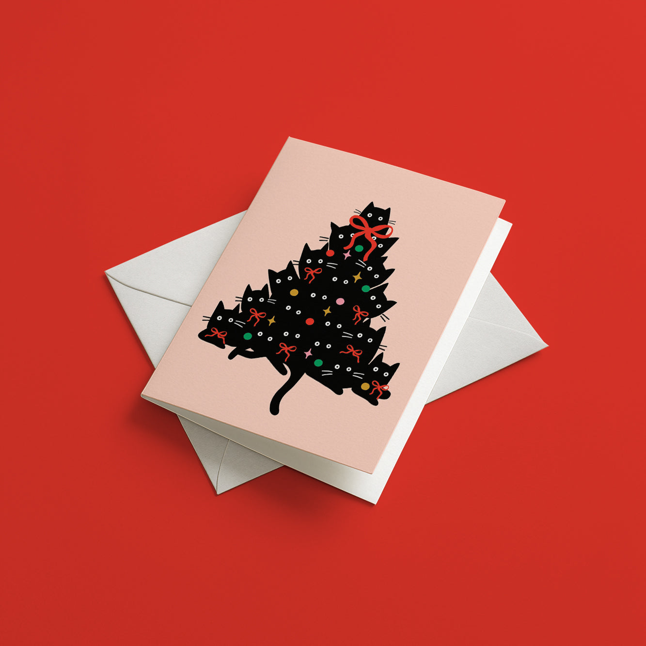 Christmas Tree cats - Christmas card