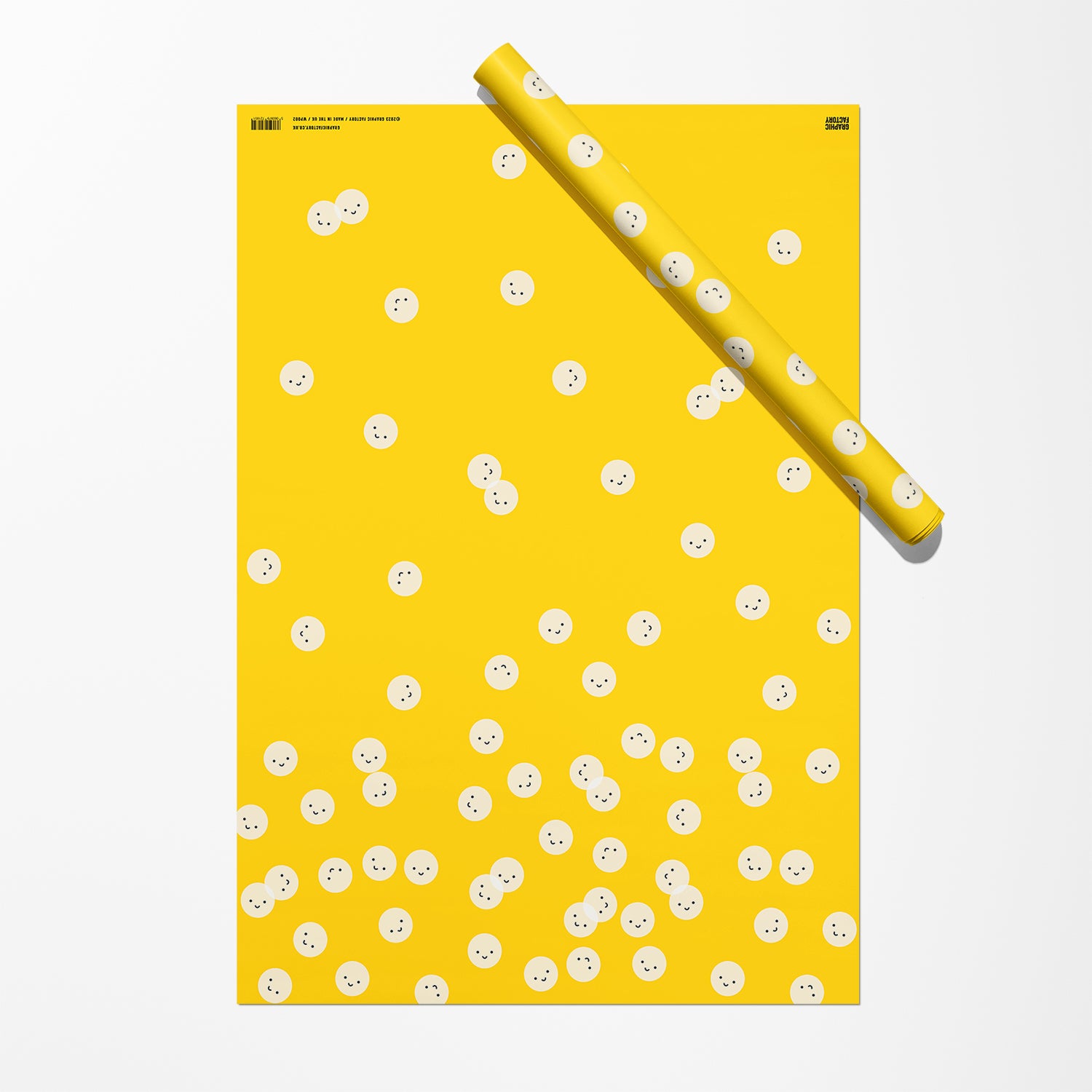 Smiley faces Gift Wrap / Yellow