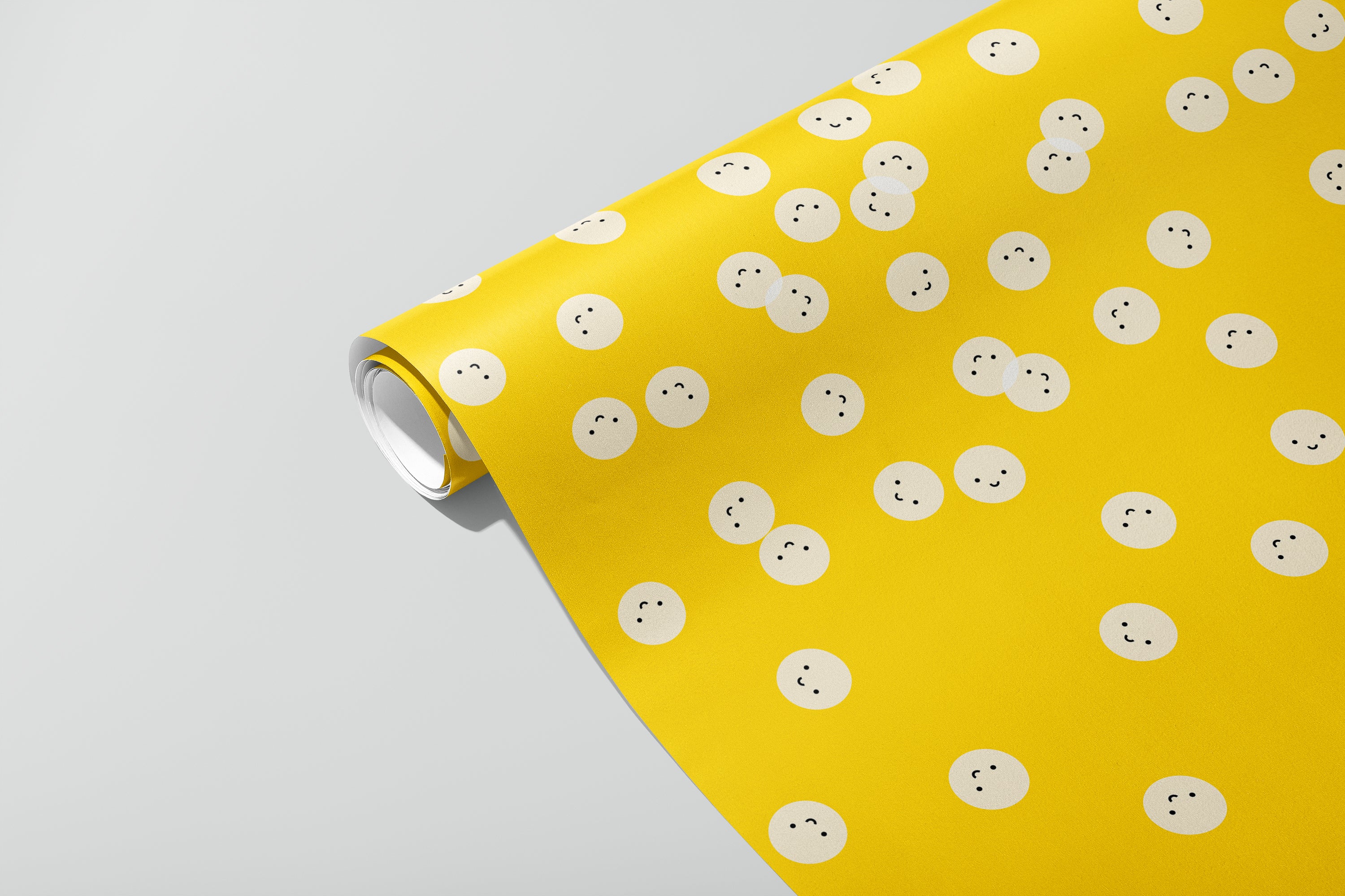 Smiley faces Gift Wrap / Yellow