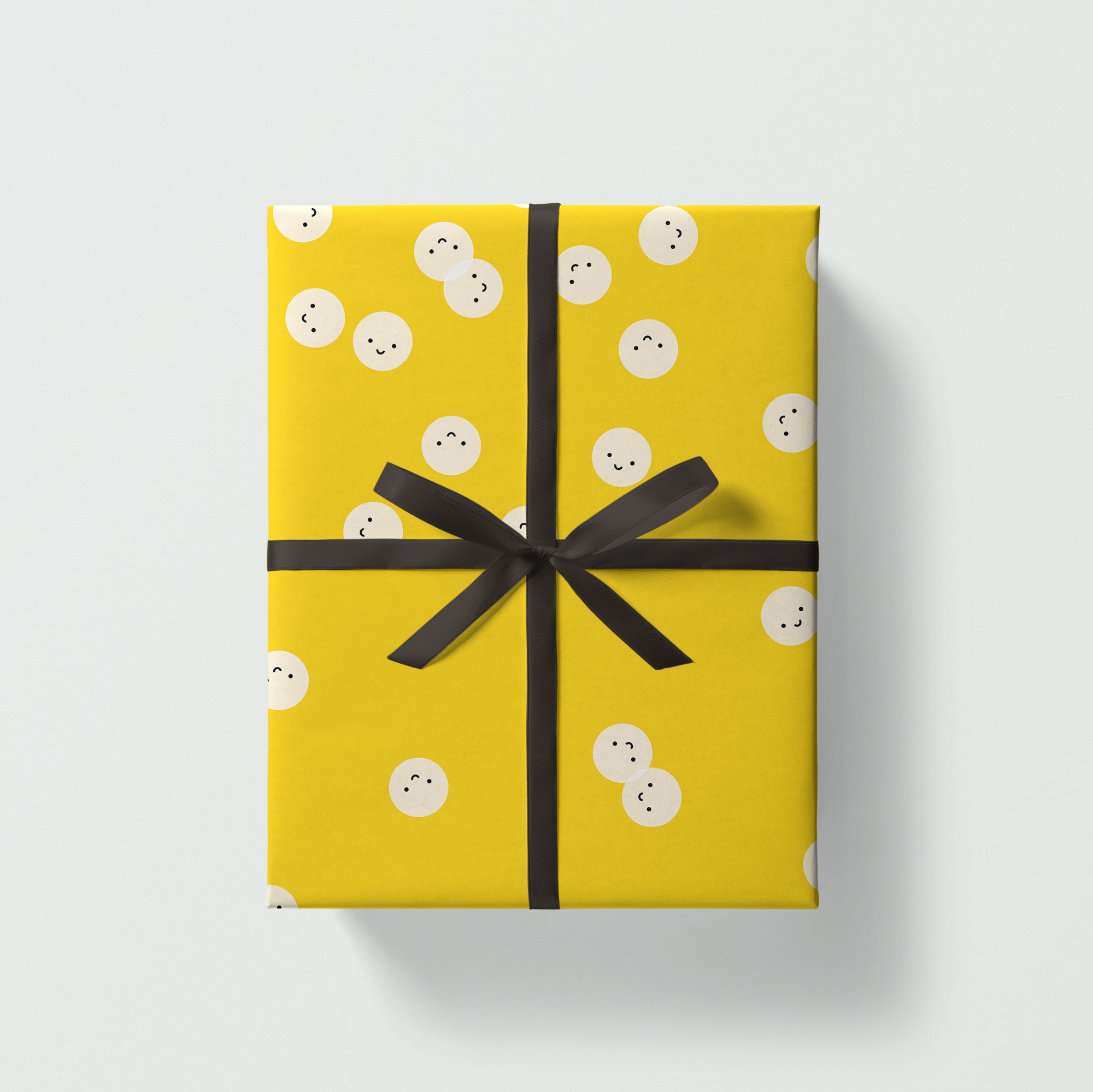 Smiley faces Gift Wrap / Yellow
