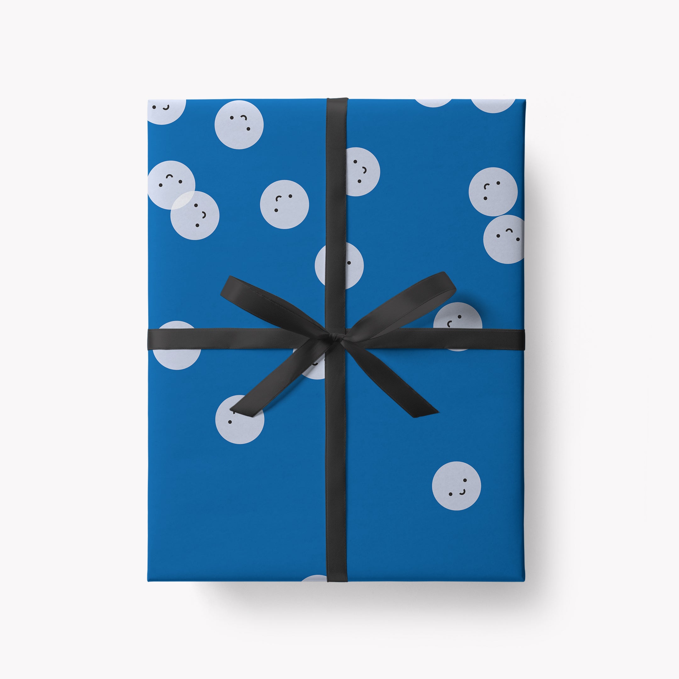 Smiley faces Gift Wrap / Blue