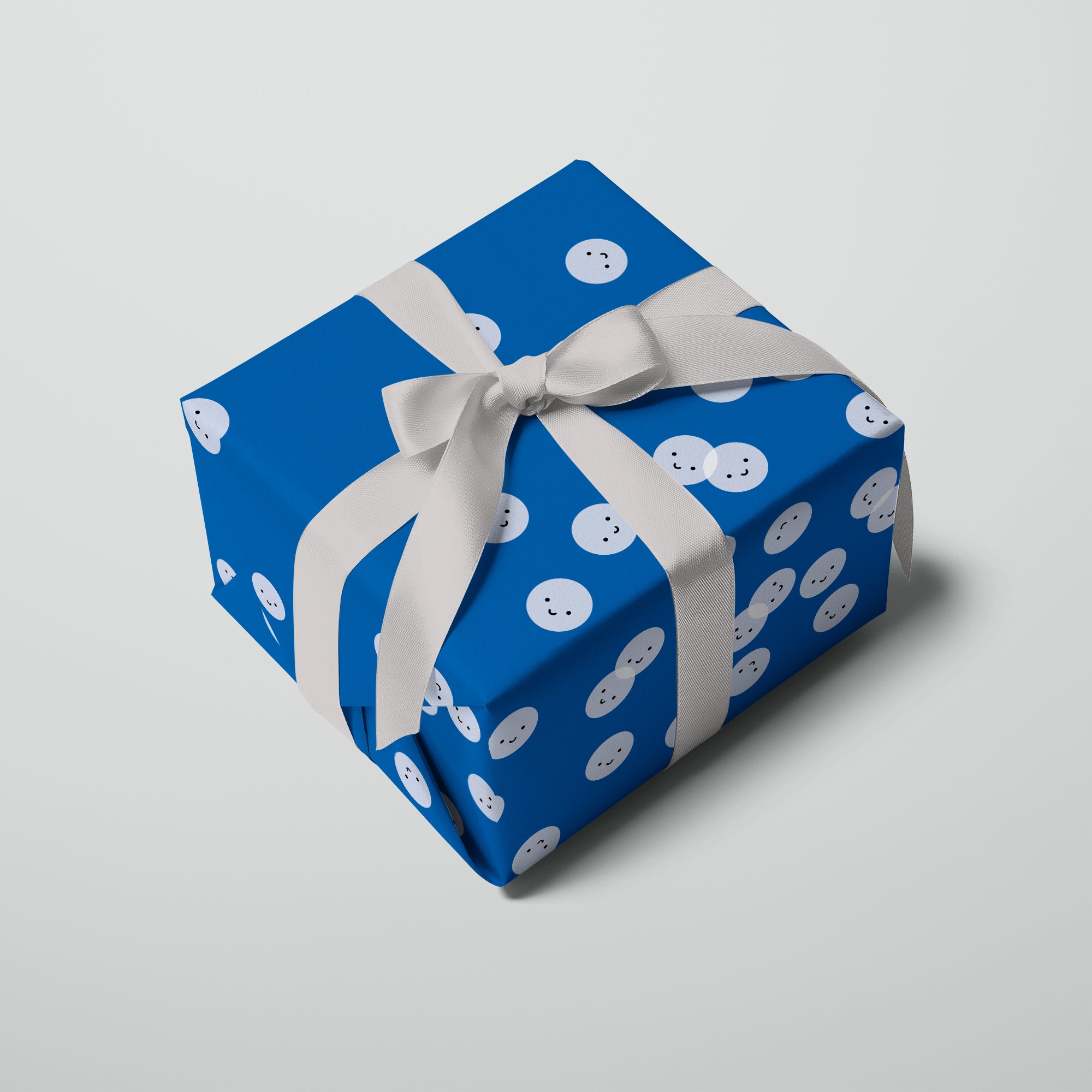 Smiley faces Gift Wrap / Blue