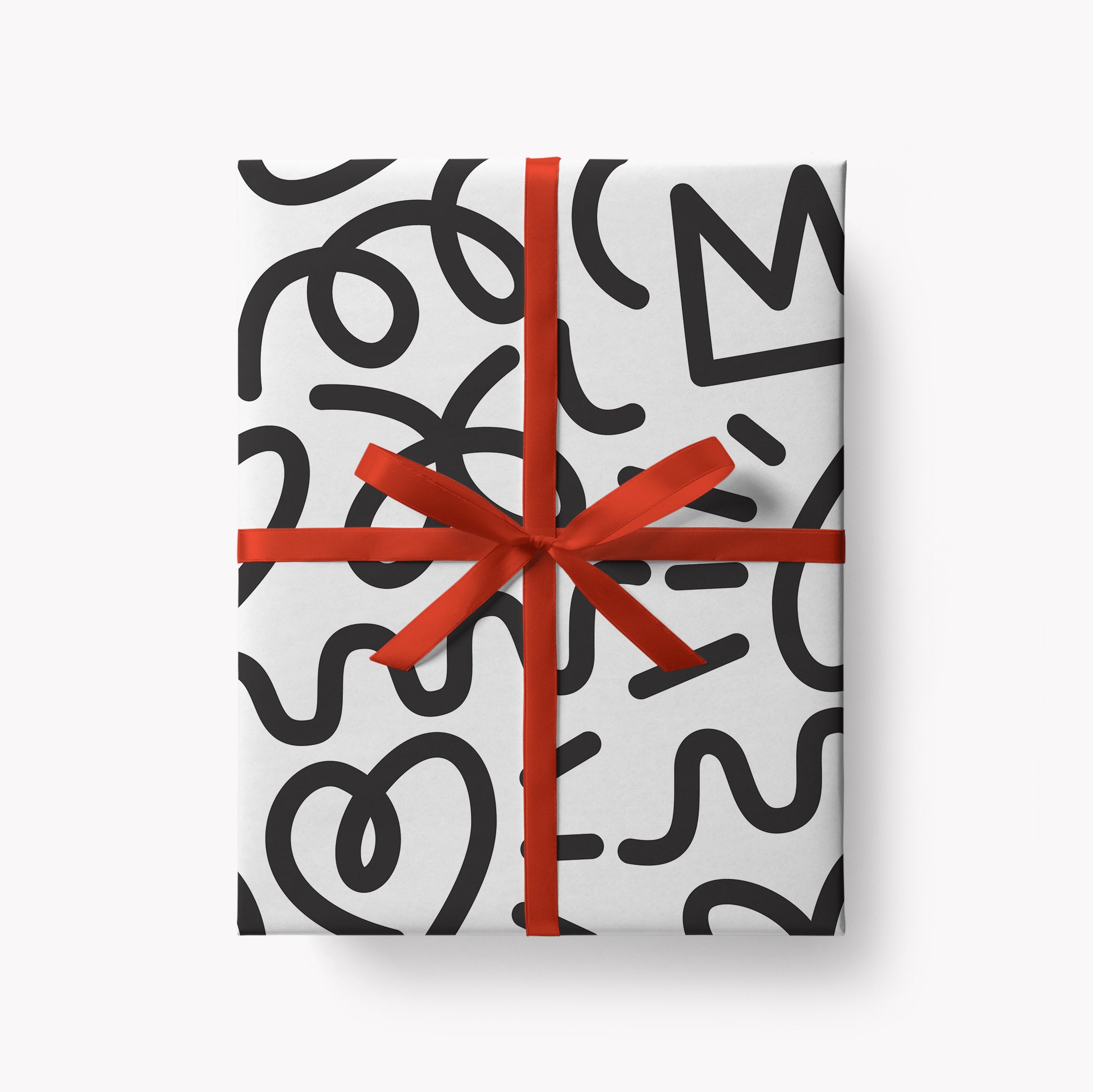 Party Doodle Gift Wrap / White