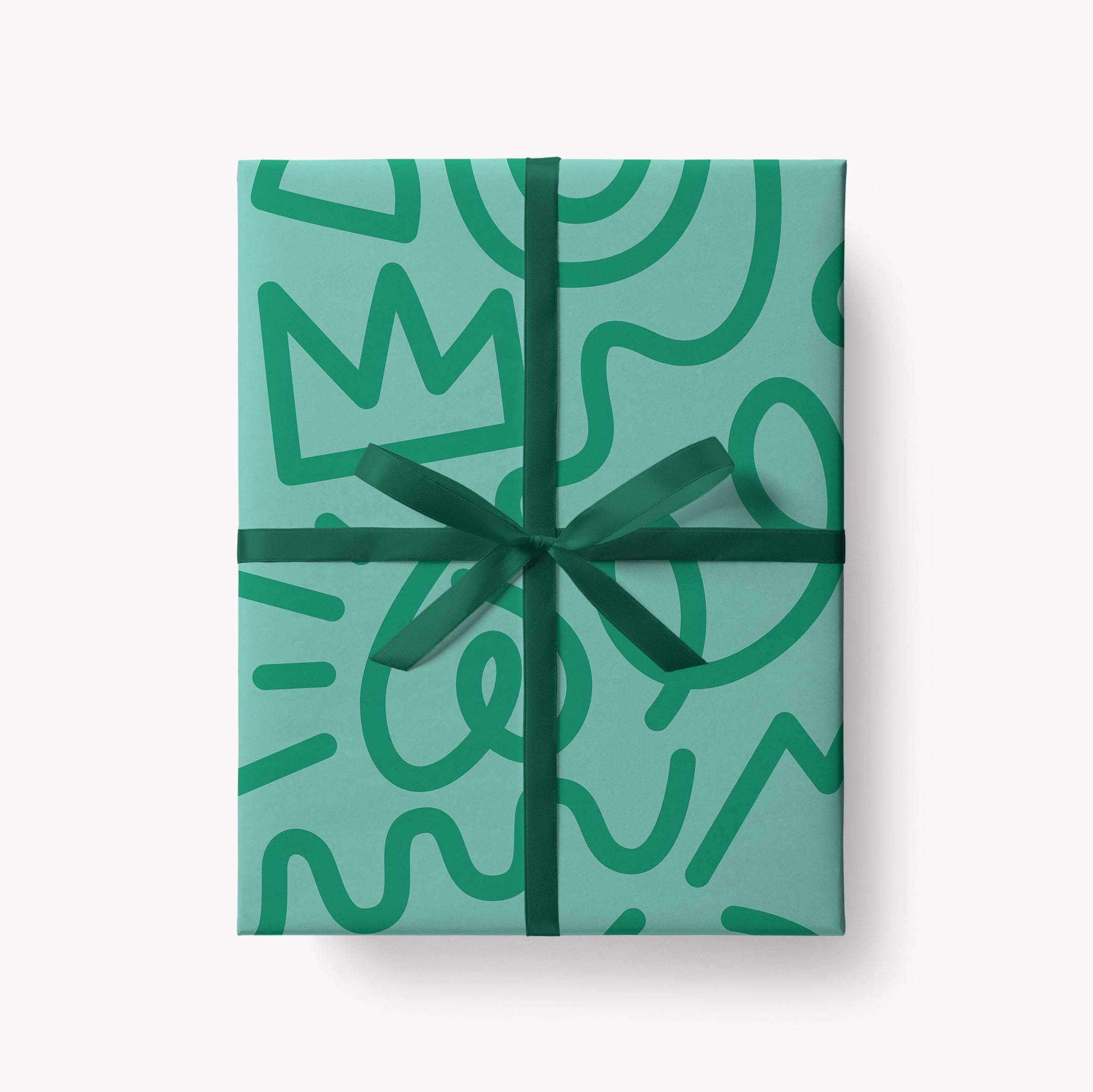 Party Doodle Gift Wrap / Green