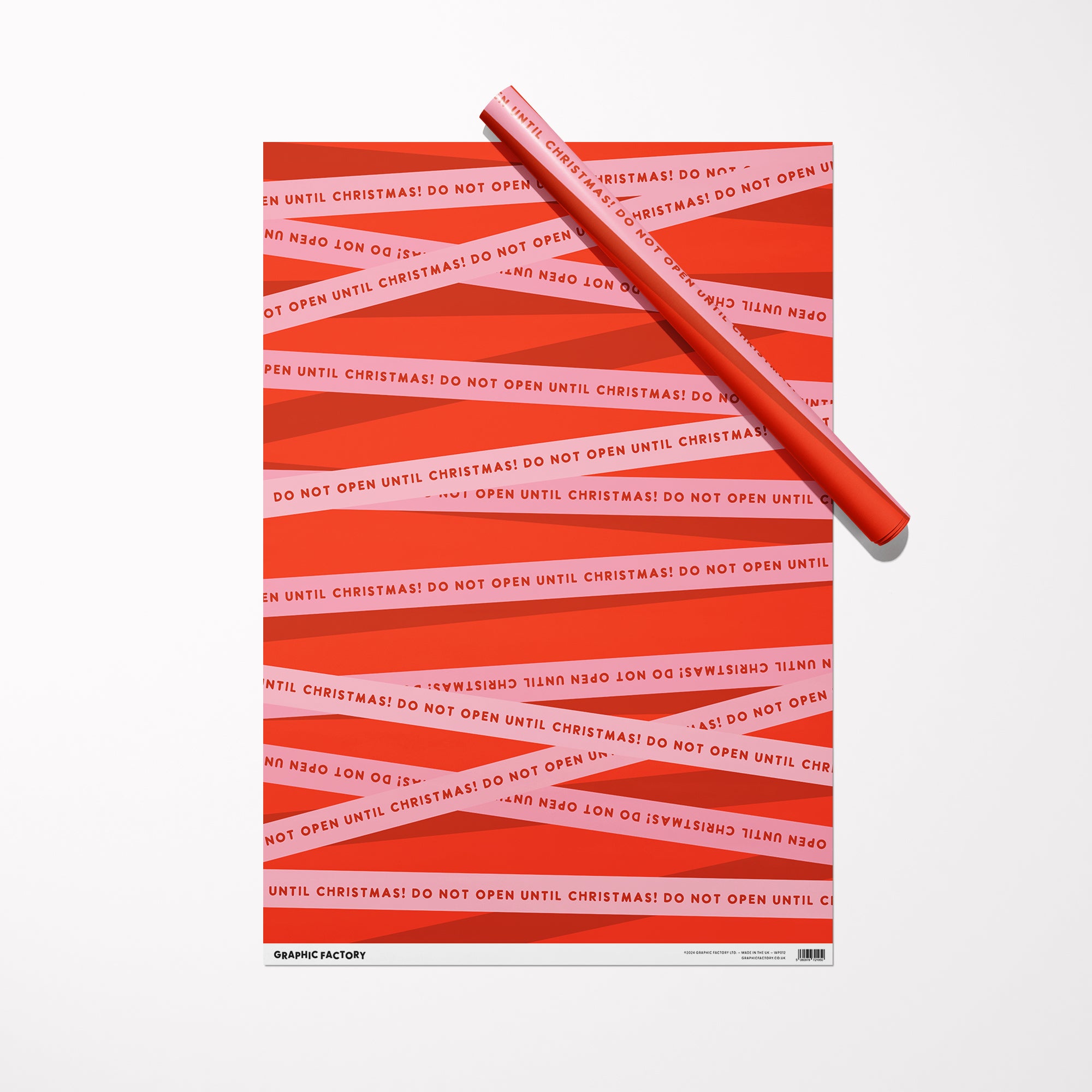 Until Christmas Gift Wrap / Red