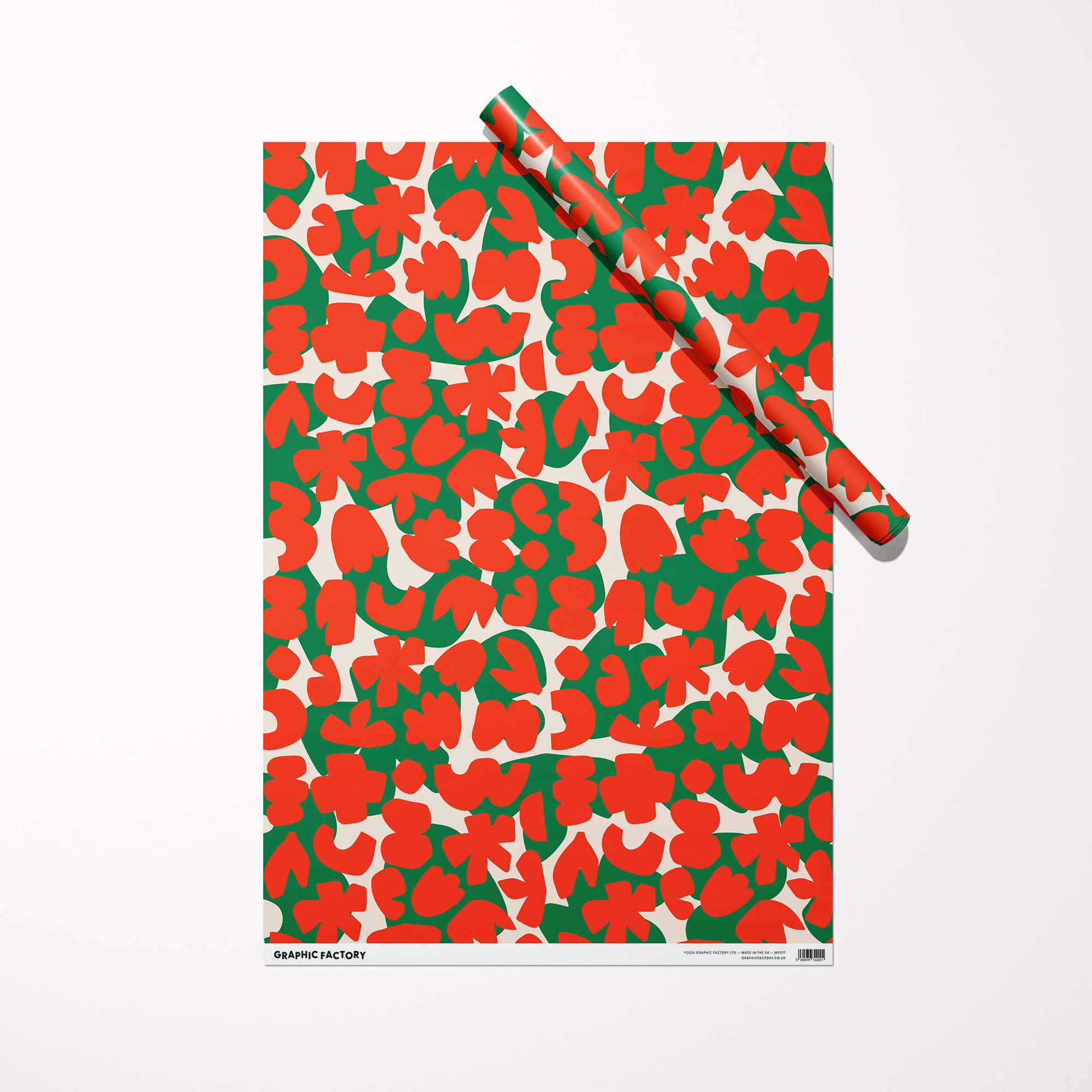 Wildflowers Gift Wrap / Red