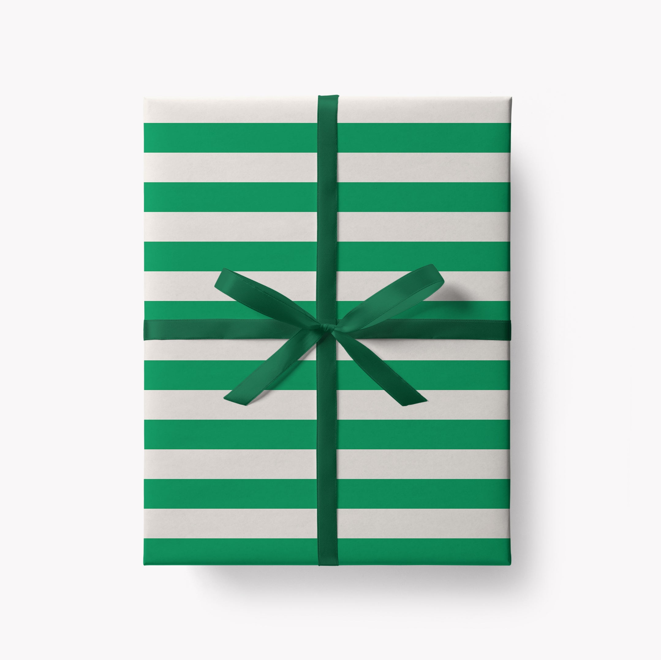 Green Stripes Gift Wrap