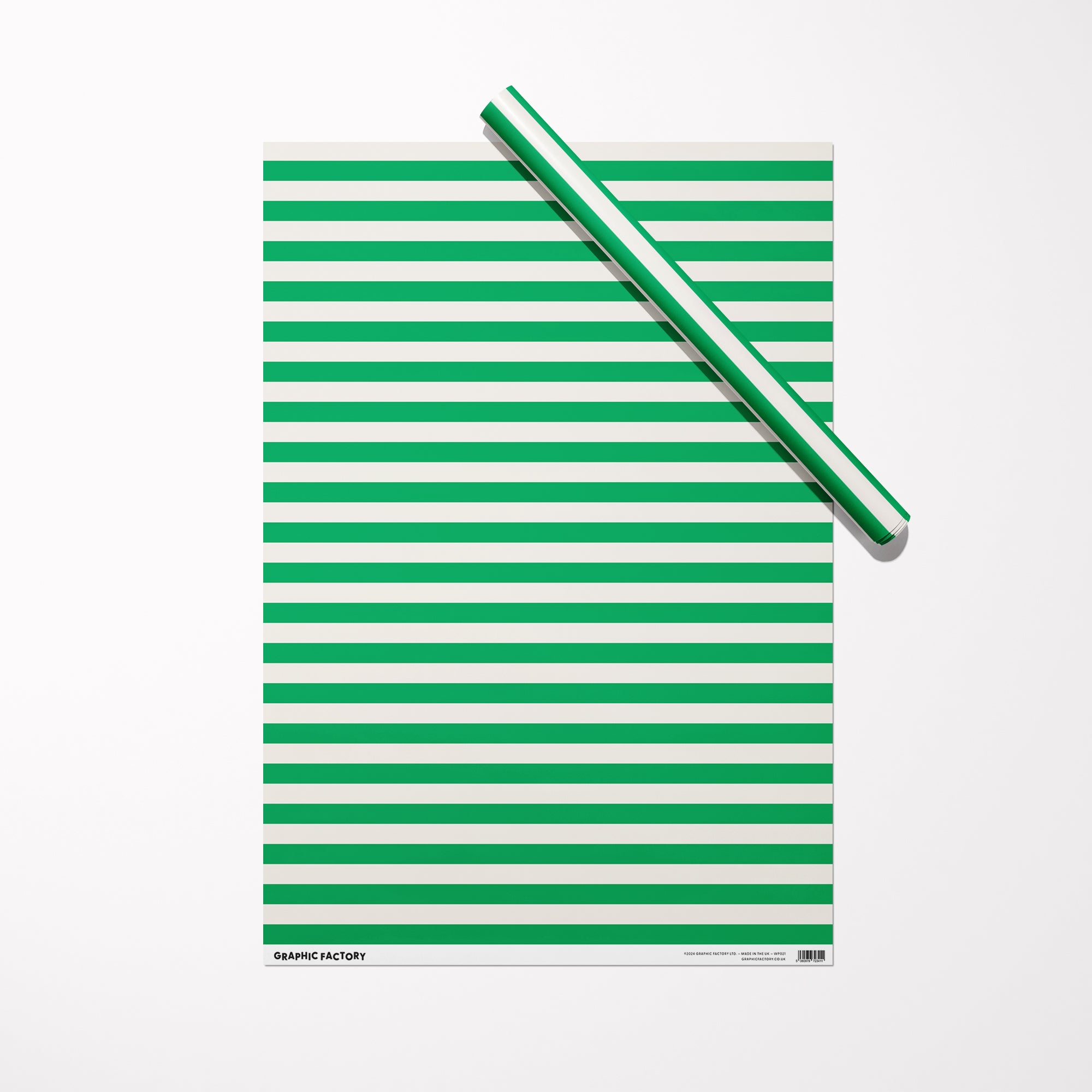 Green Stripes Gift Wrap
