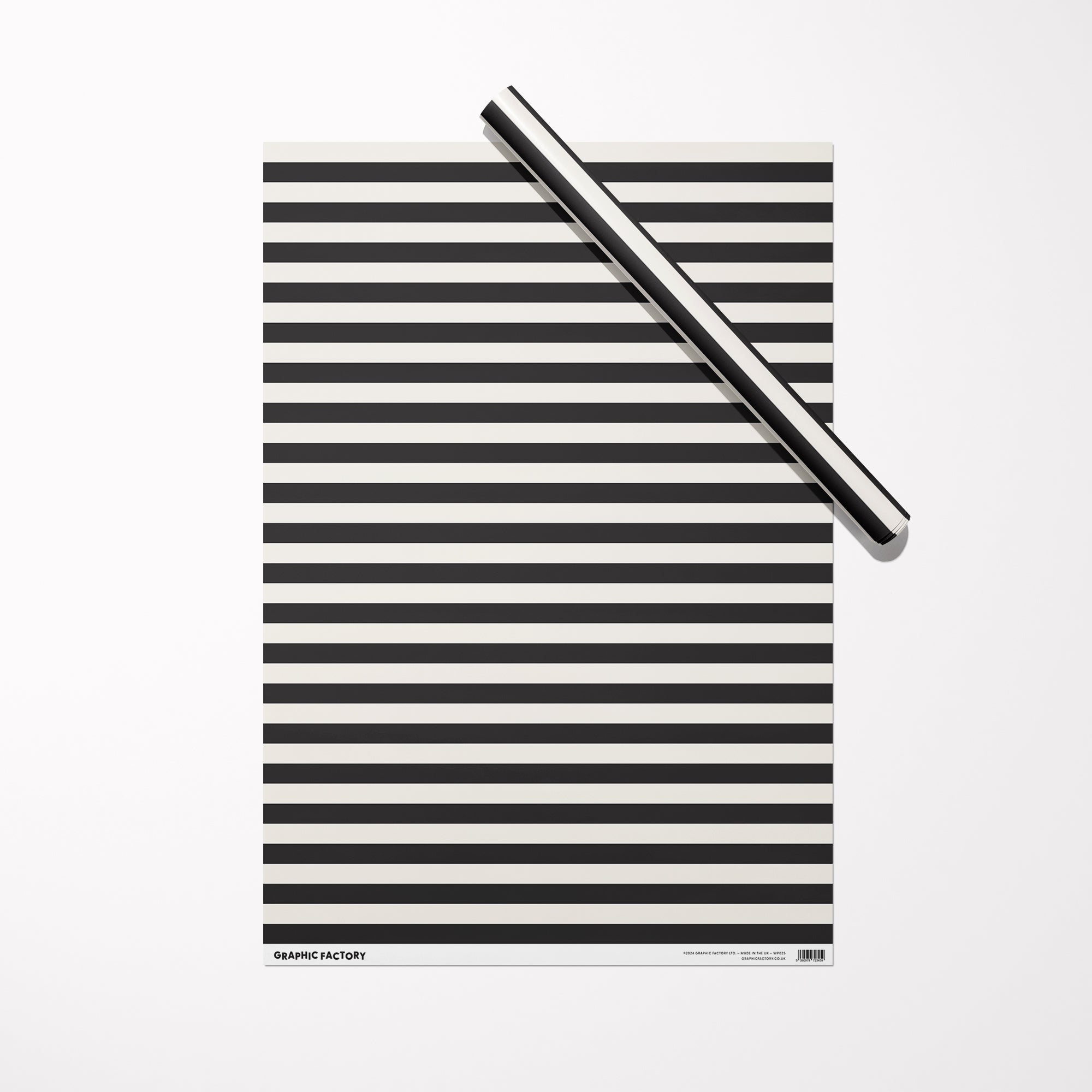 Black Stripes Gift Wrap