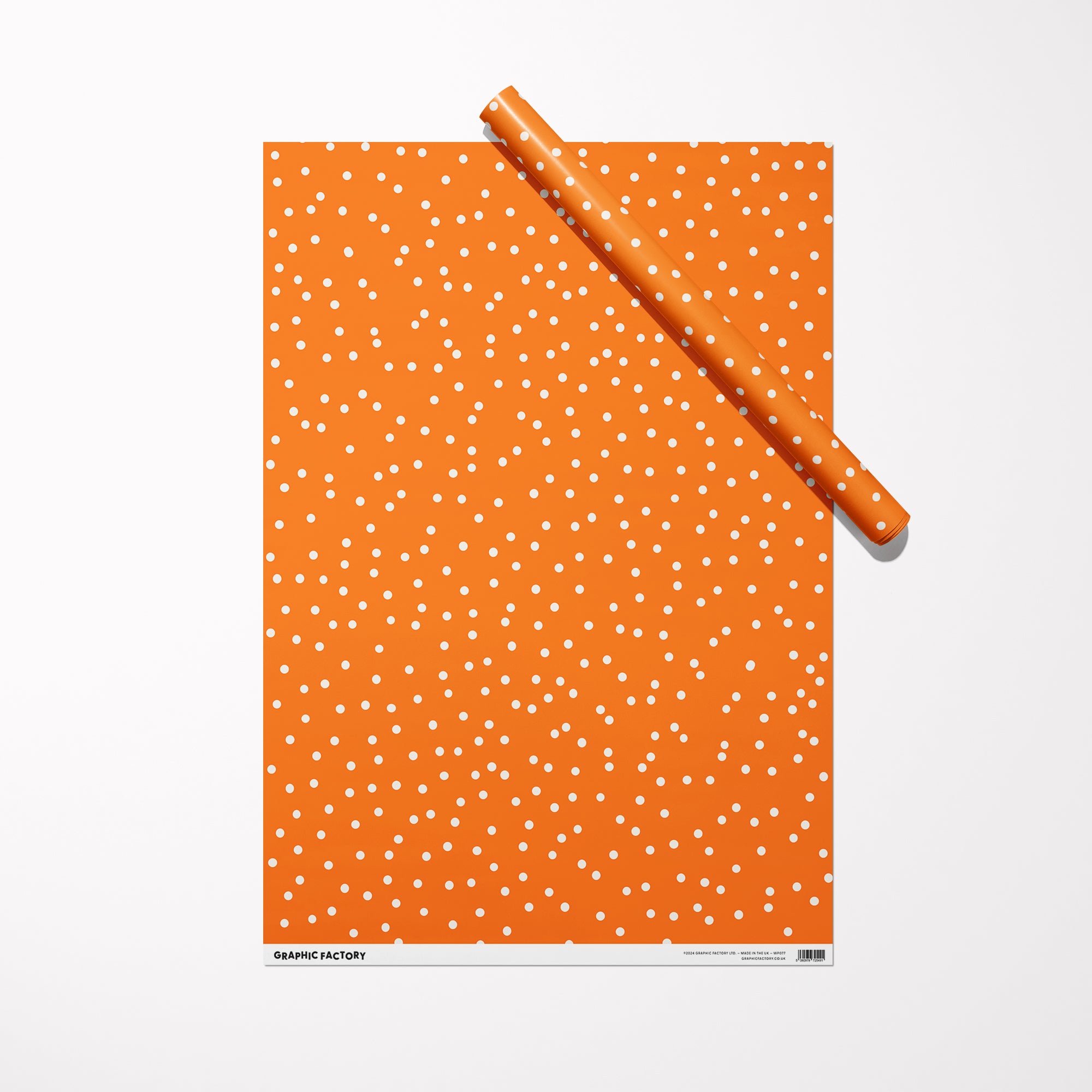 Polka dot Gift Wrap / Orange