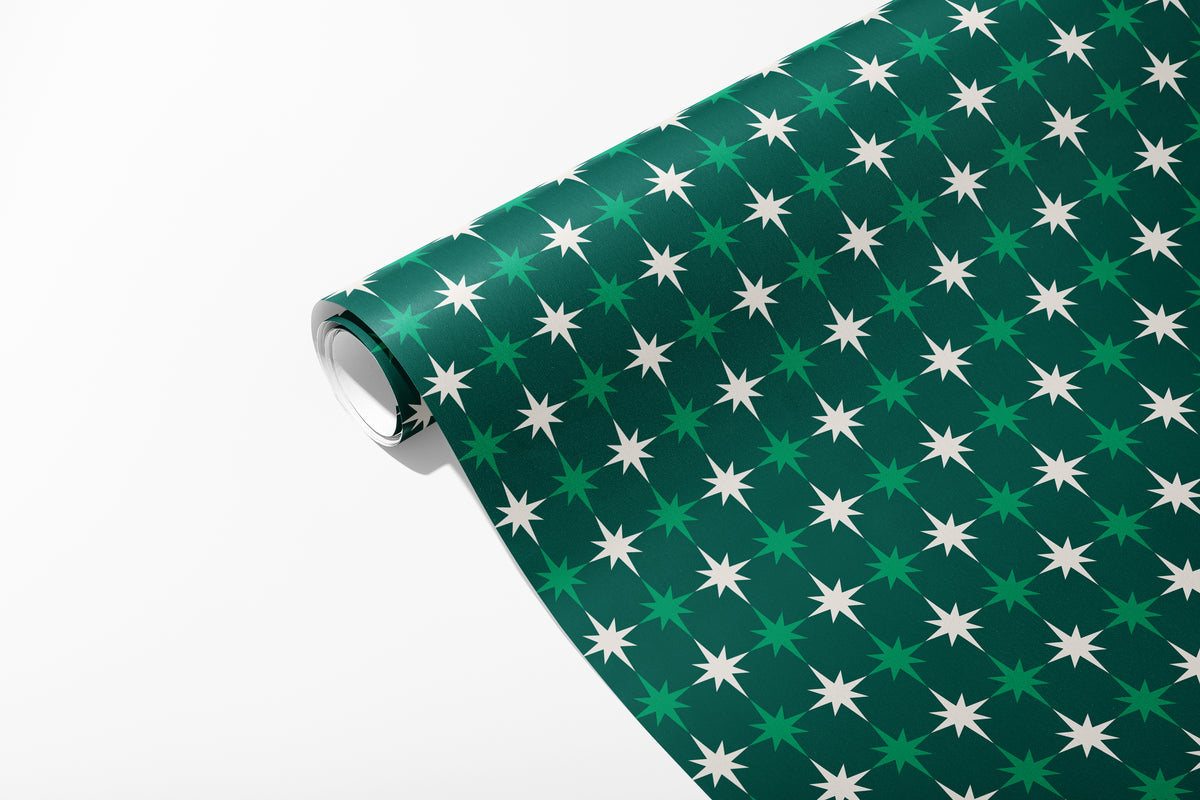 Starburst Christmas Wrapping Paper
