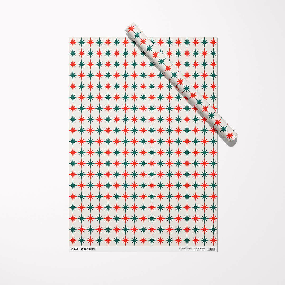 Starburst Christmas Wrapping Paper