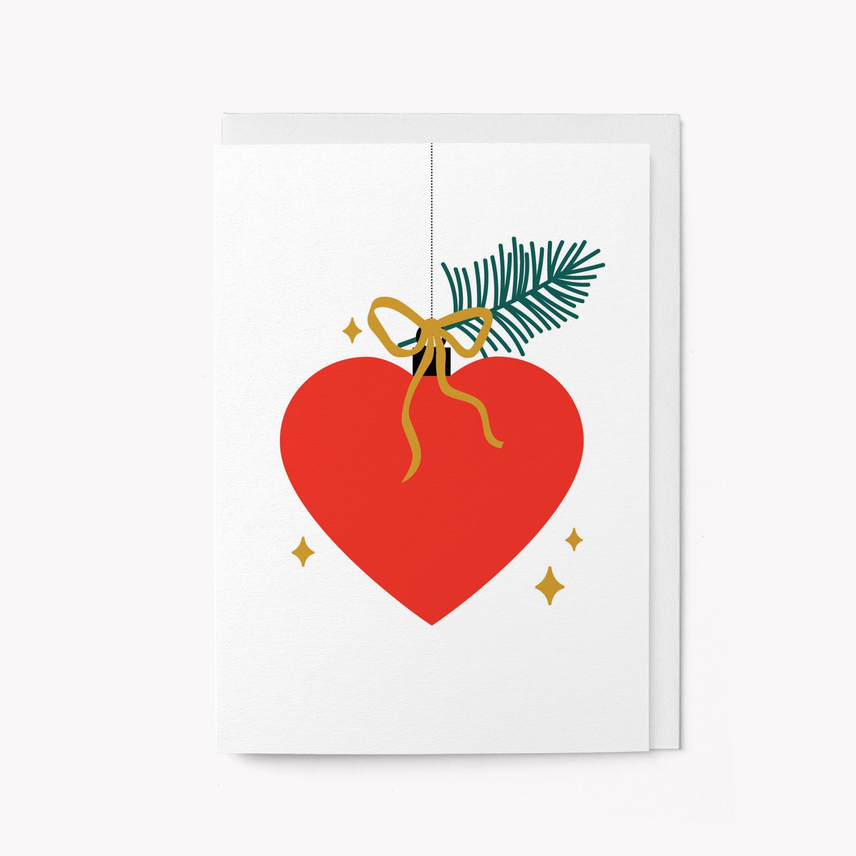 Heart bauble - Christmas Card