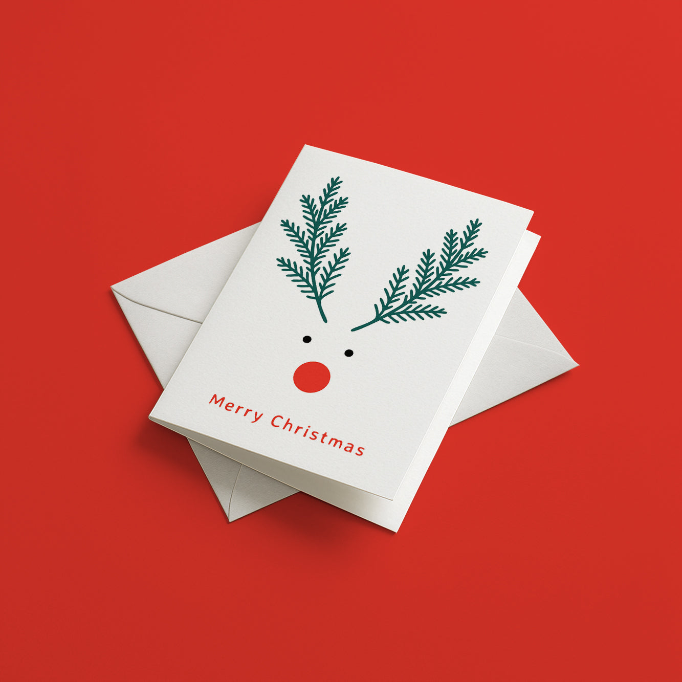 Red Nose Reindeer - Christmas Card