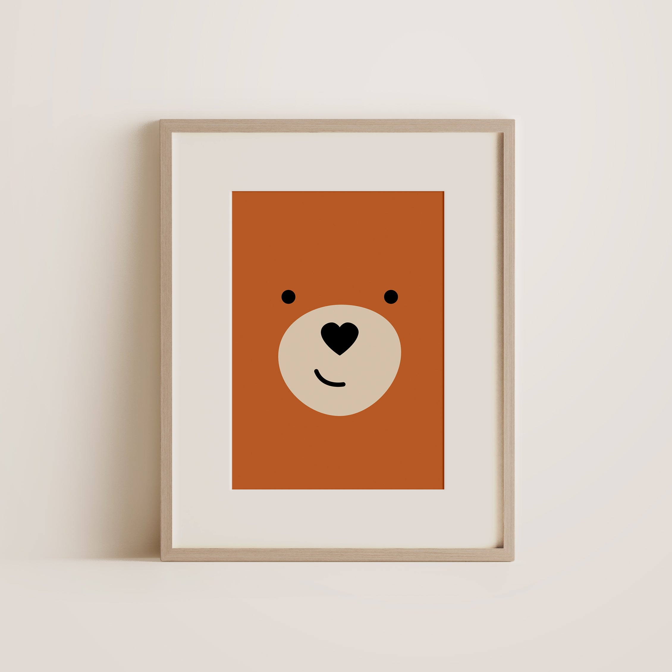 Happy bear - Wall Decor Art Print