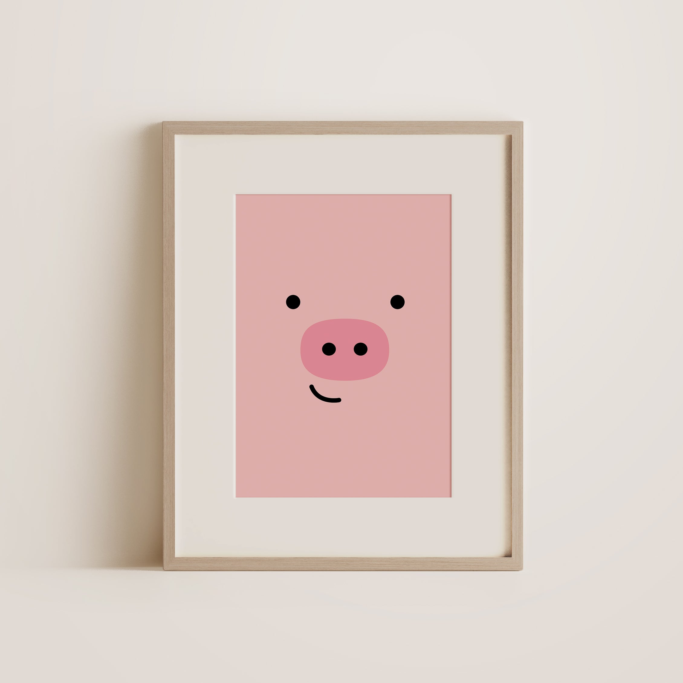 Happy pig - Wall Decor Art Print