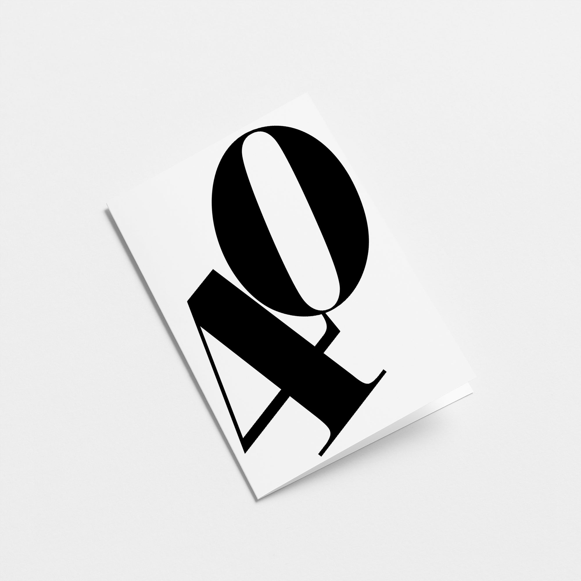 white 40th milestone age card with black number 40 Edit alt text