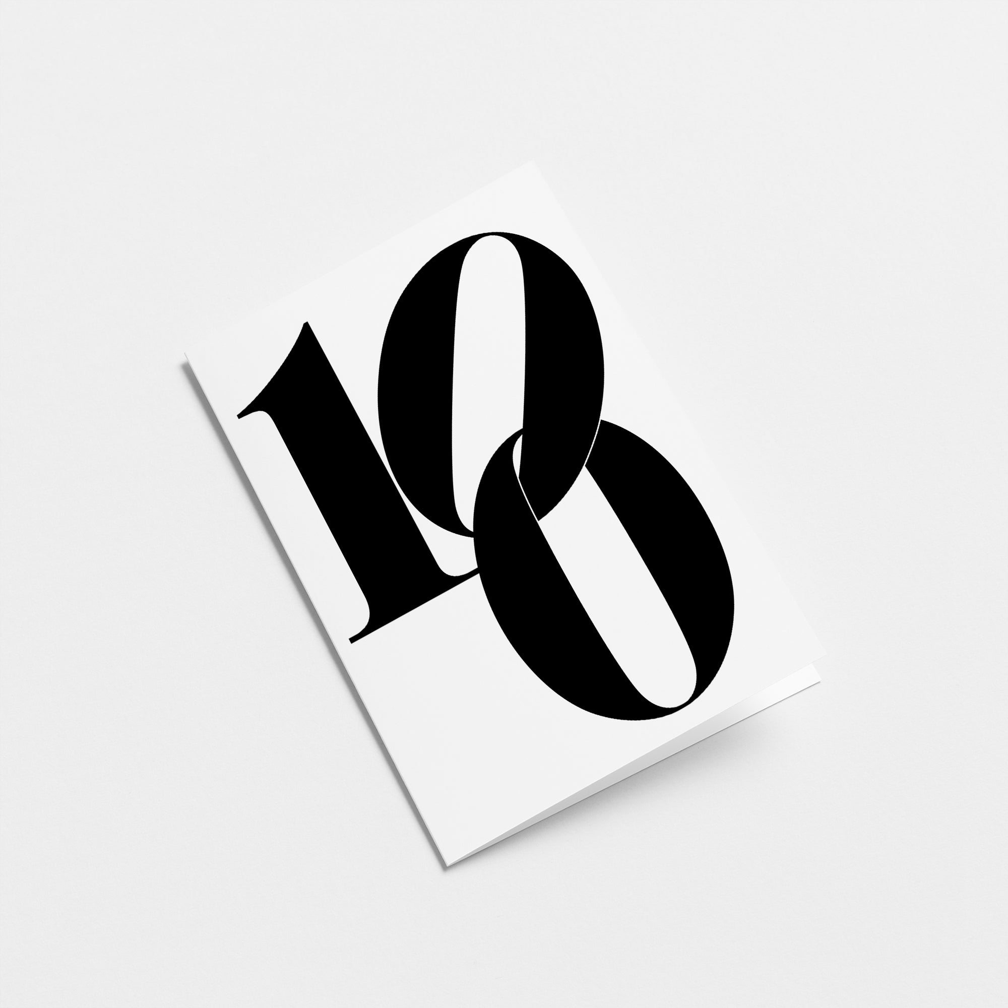 white 100th milestone age card with black number 100 Edit alt text