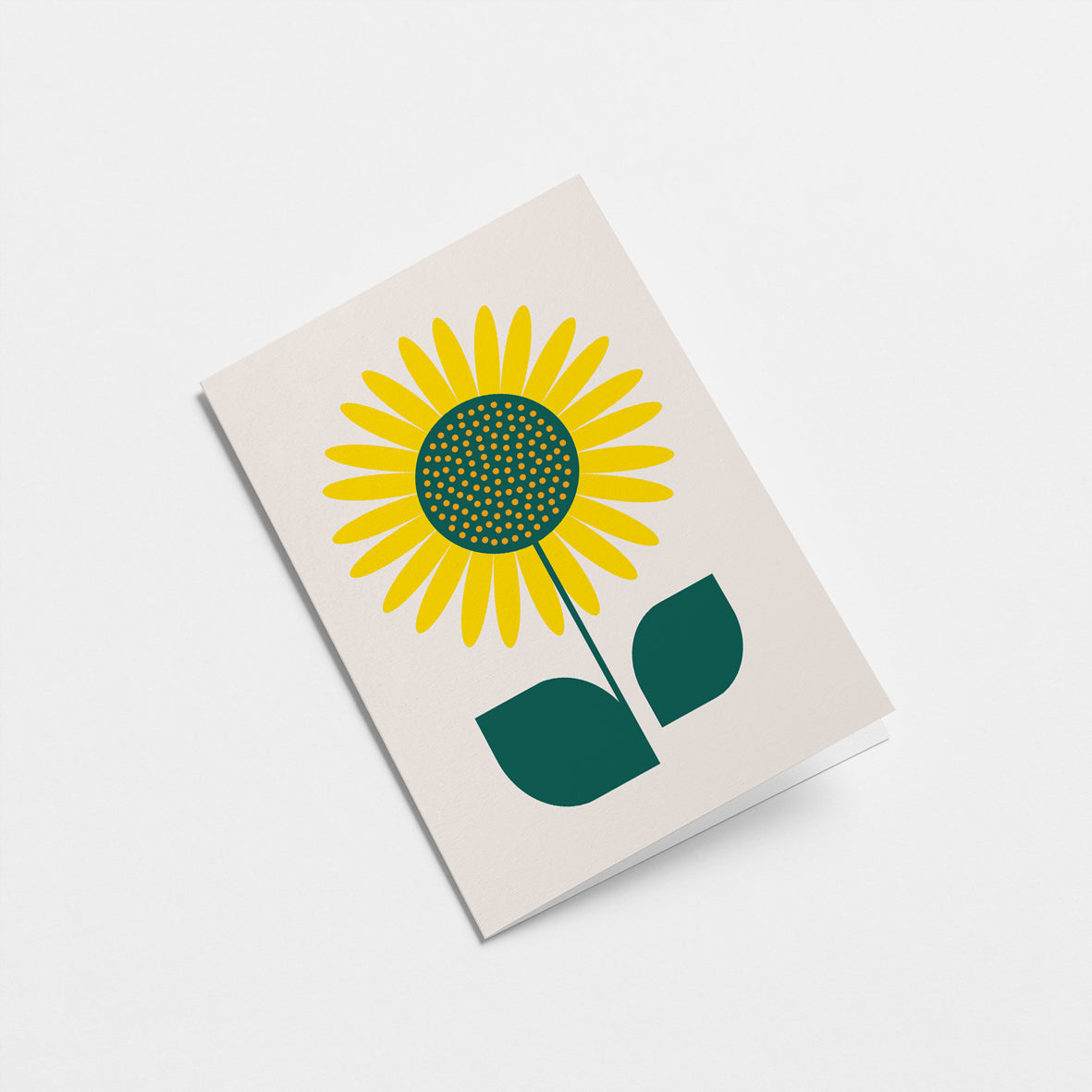 veveryday greeting card with sunflower and green leafs Edit alt text