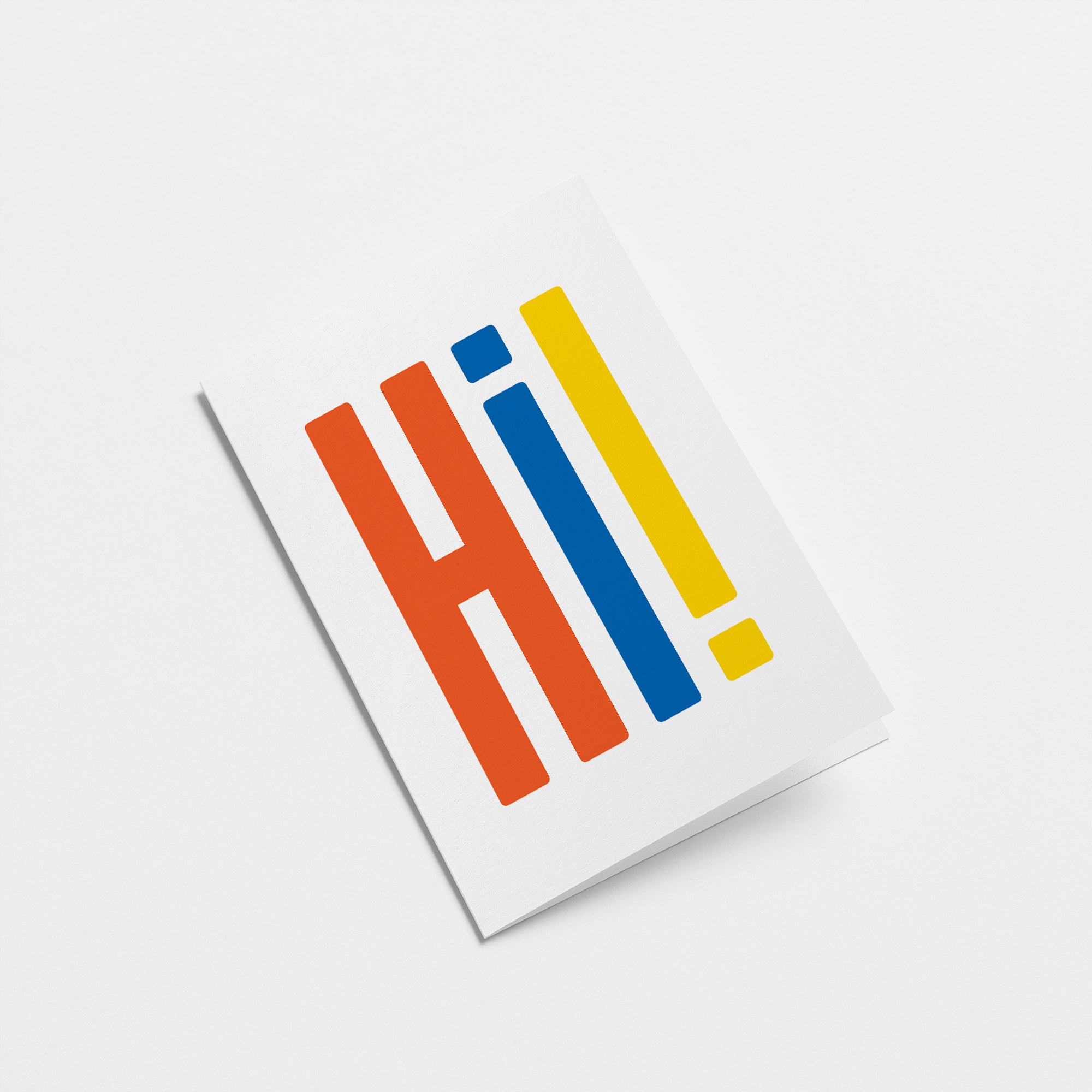 friendship card with a colorful text hi! Edit alt text