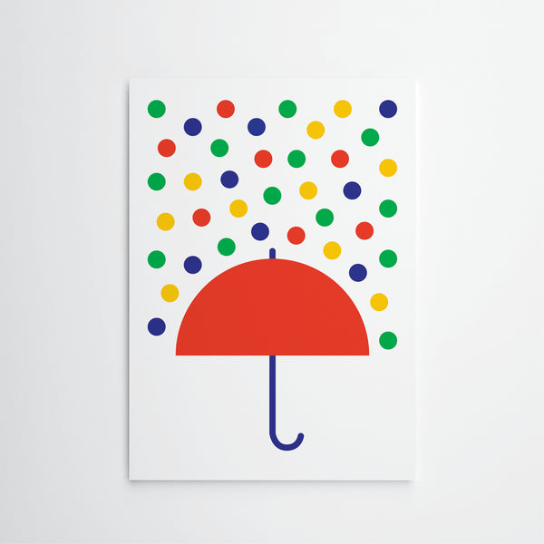 Rainbow rain - Wall Decor Art Print
