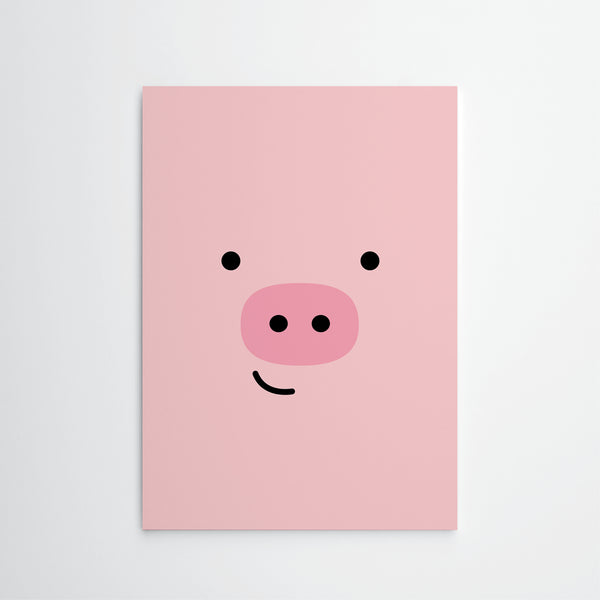 Happy pig - Wall Decor Art Print