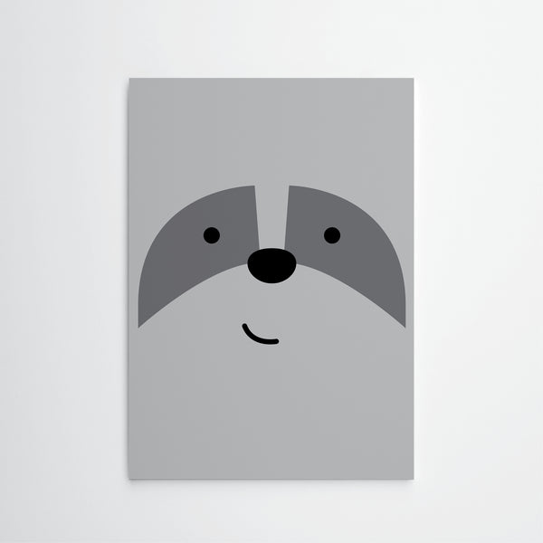 Happy raccoon - Wall Decor Art Print