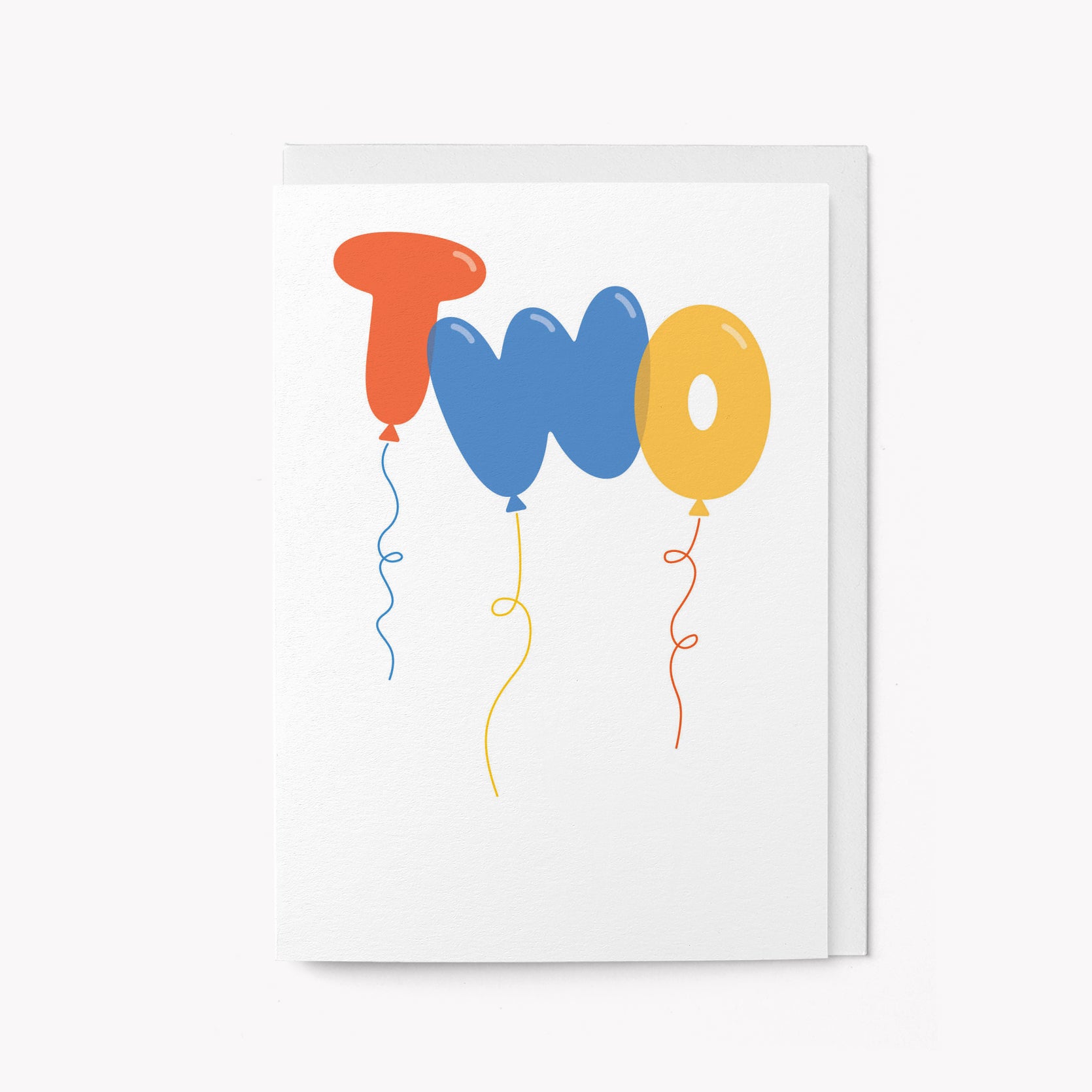 Two - 2nd Birthday - Greeting card