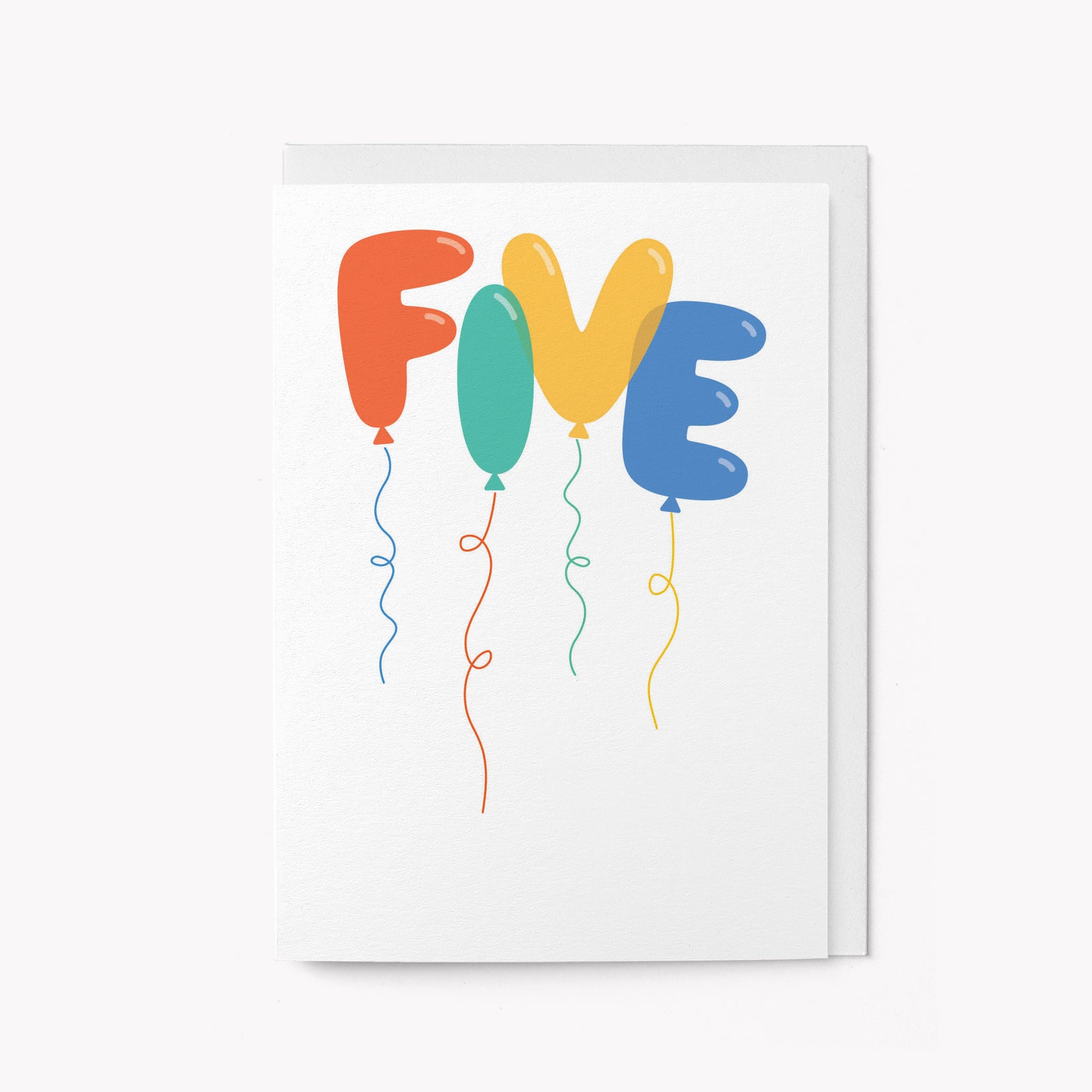 Five - 5th Birthday- Greeting card