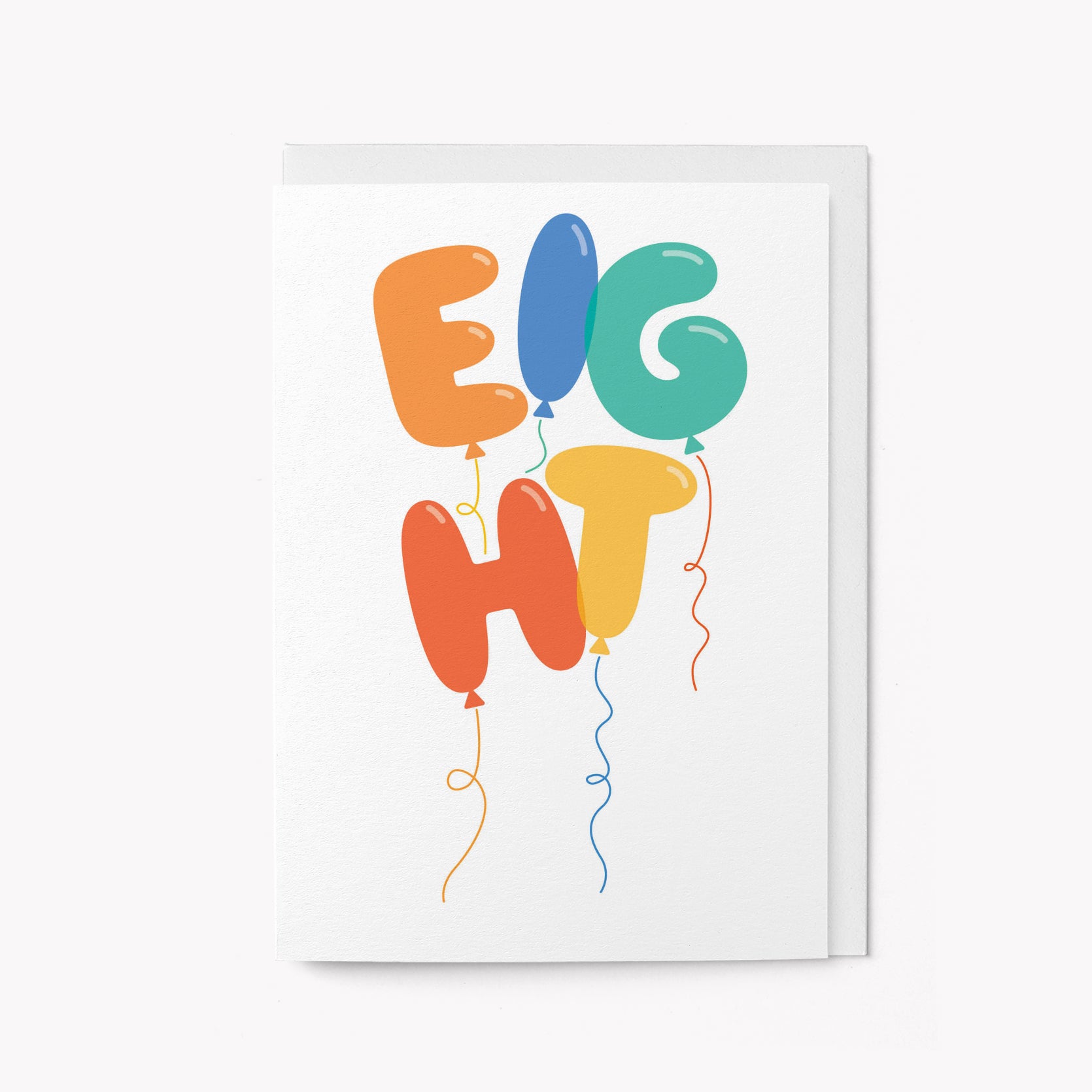 Eight - 8th Birthday - Greeting card