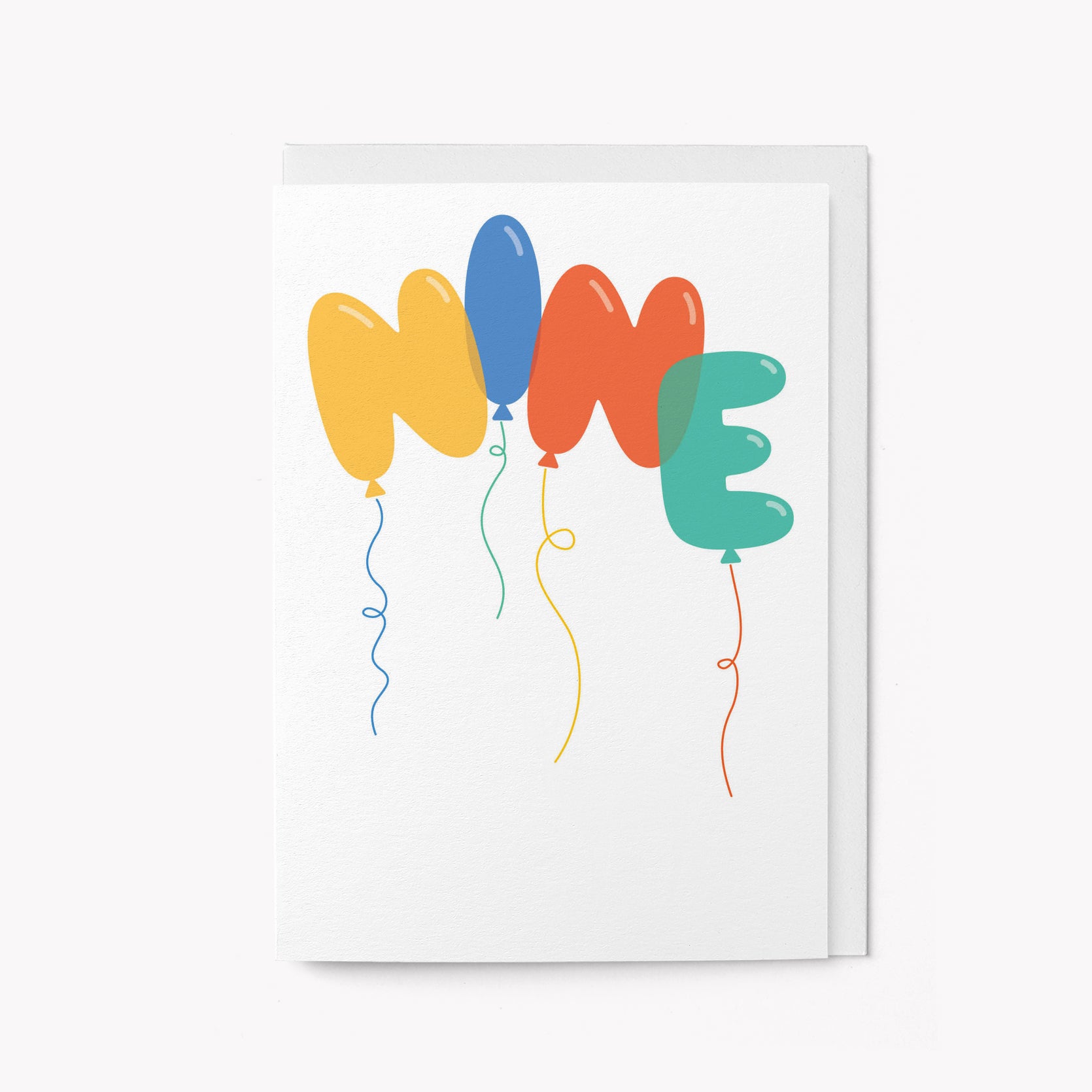 Nine - 9th Birthday - Greeting card