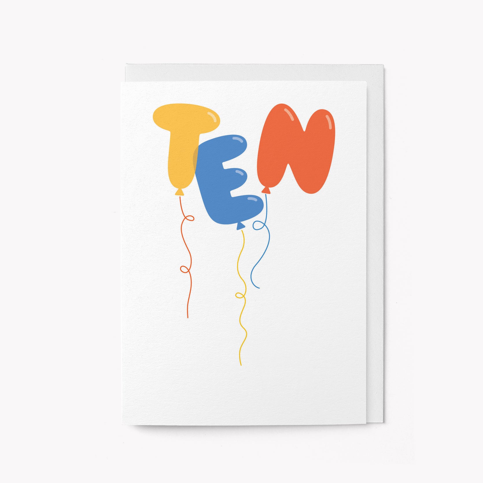 Ten - 10th Birthday - Greeting card