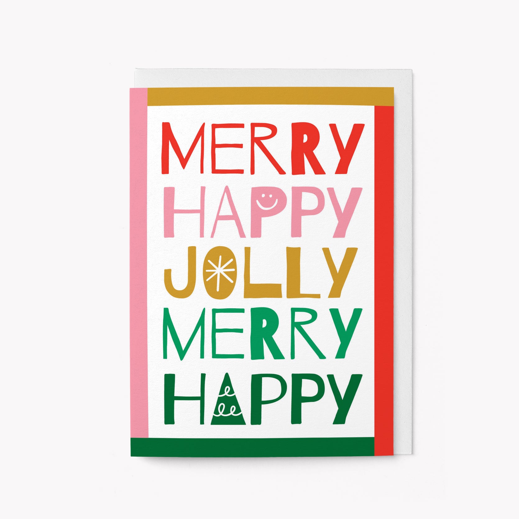 Merry Happy Jolly - Christmas Card