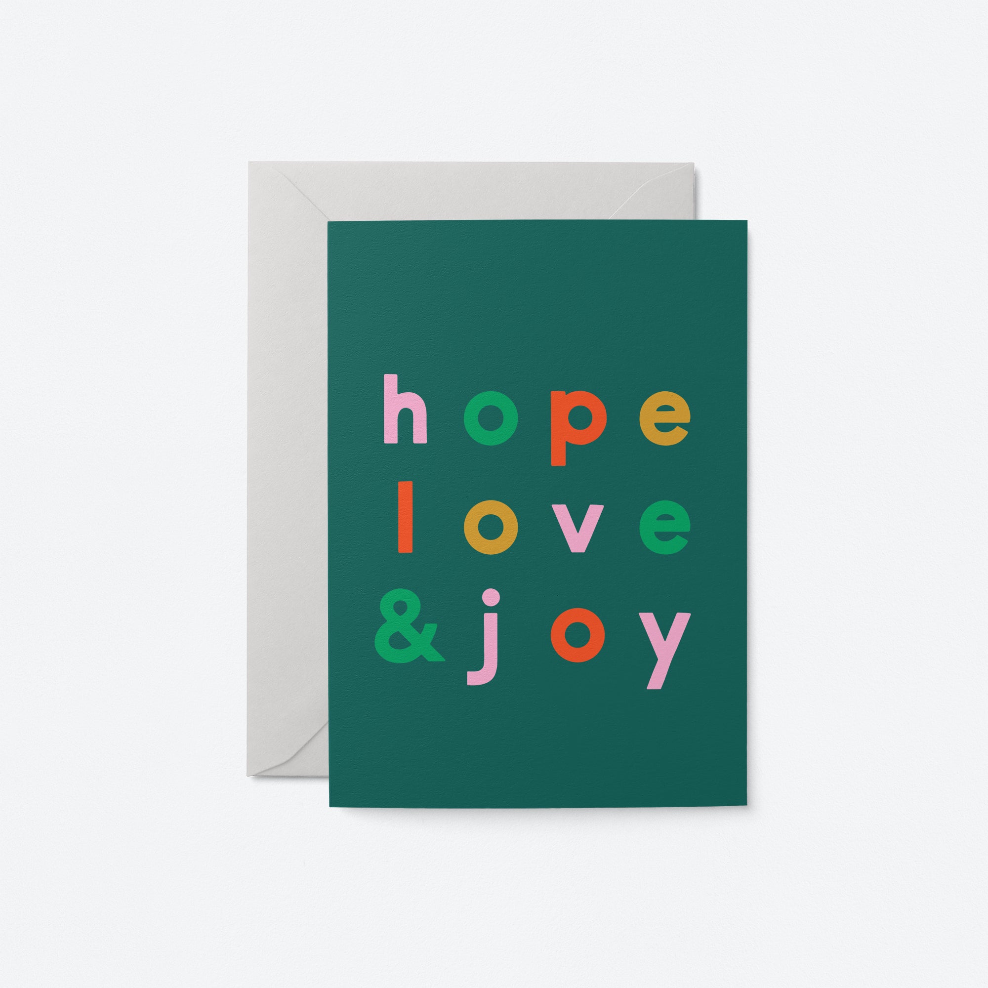 Hope, love & joy - Christmas Greeting Card