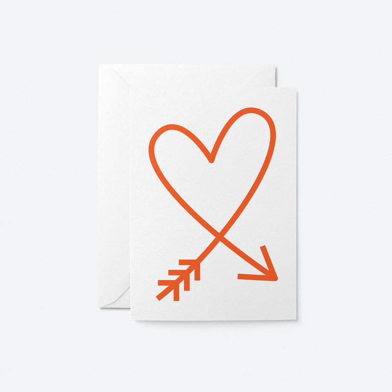 Cupid's arrow - Love greeting card