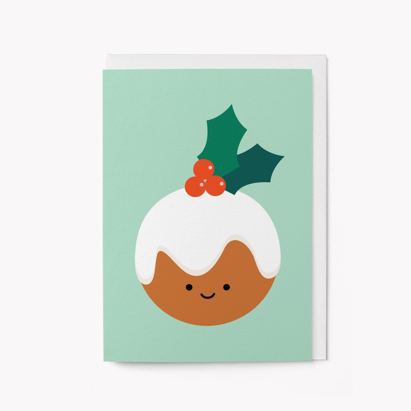 Happy Christmas Pudding - Holiday Card