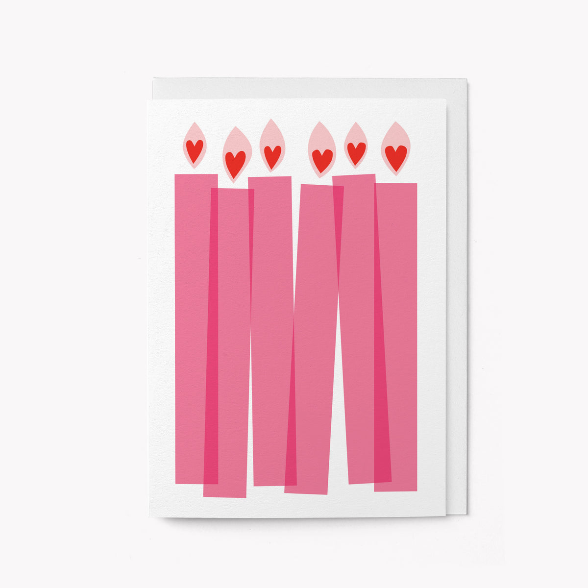 Candles & Hearts - Greeting Card