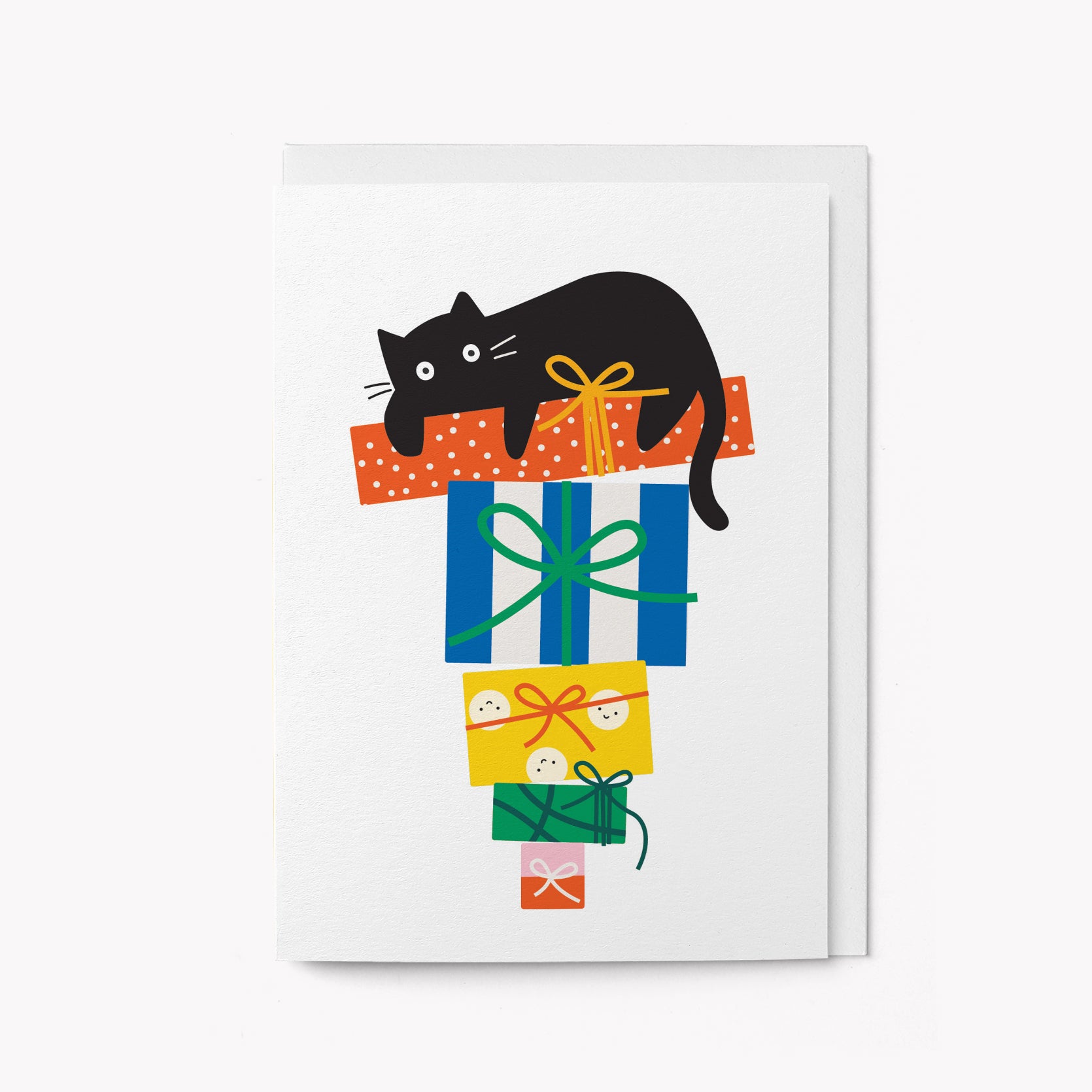 Cat & Gifts - Greeting card