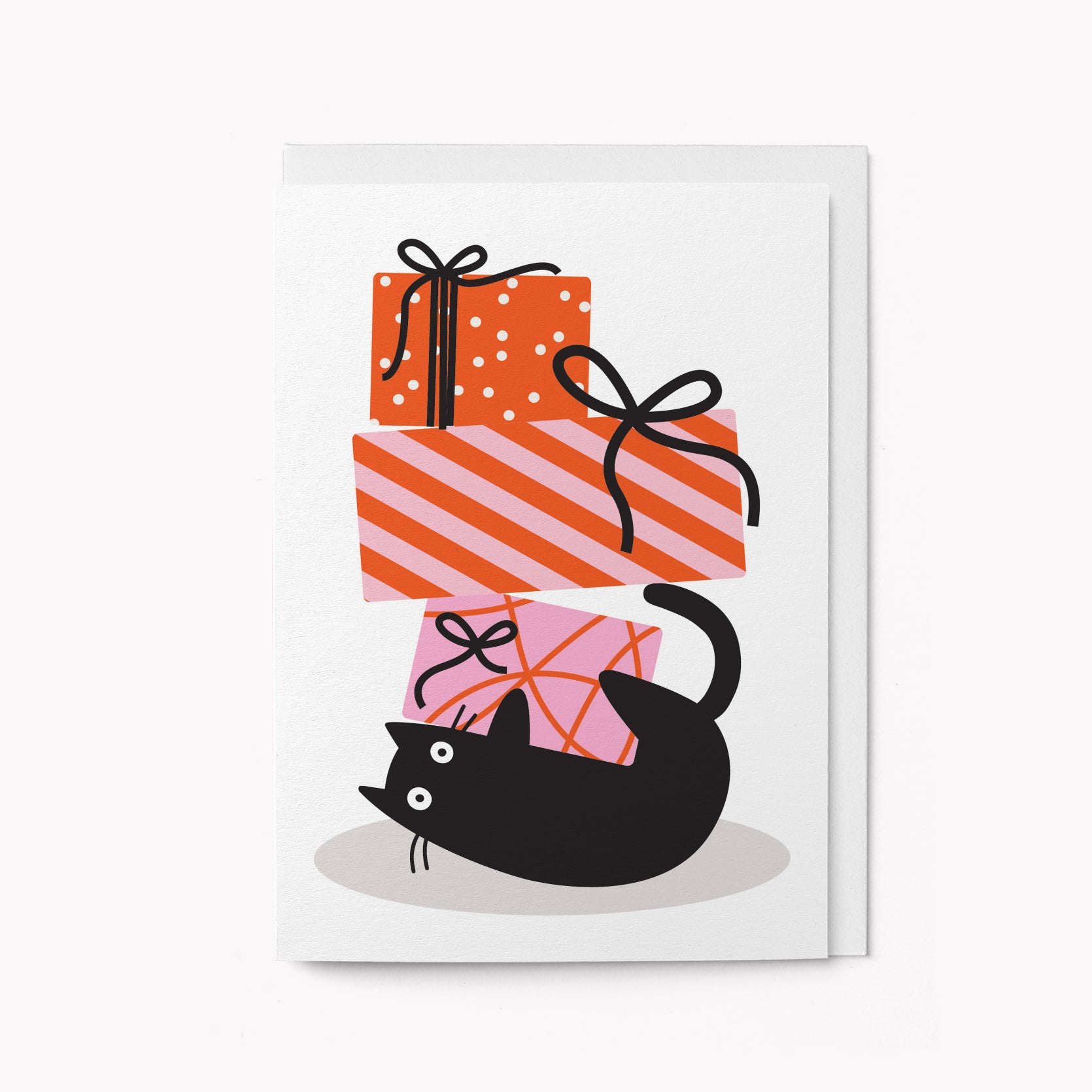 Cat & Presents - Greeting card