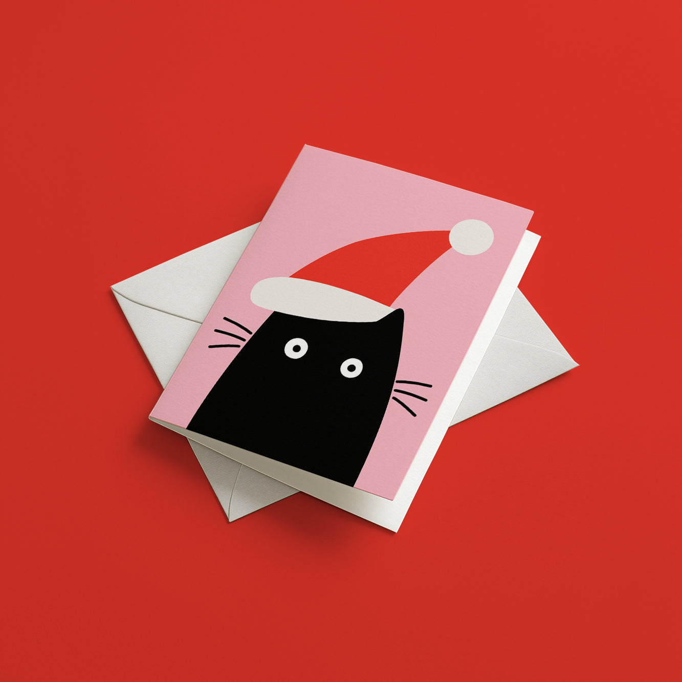 Santa Cat - Christmas card