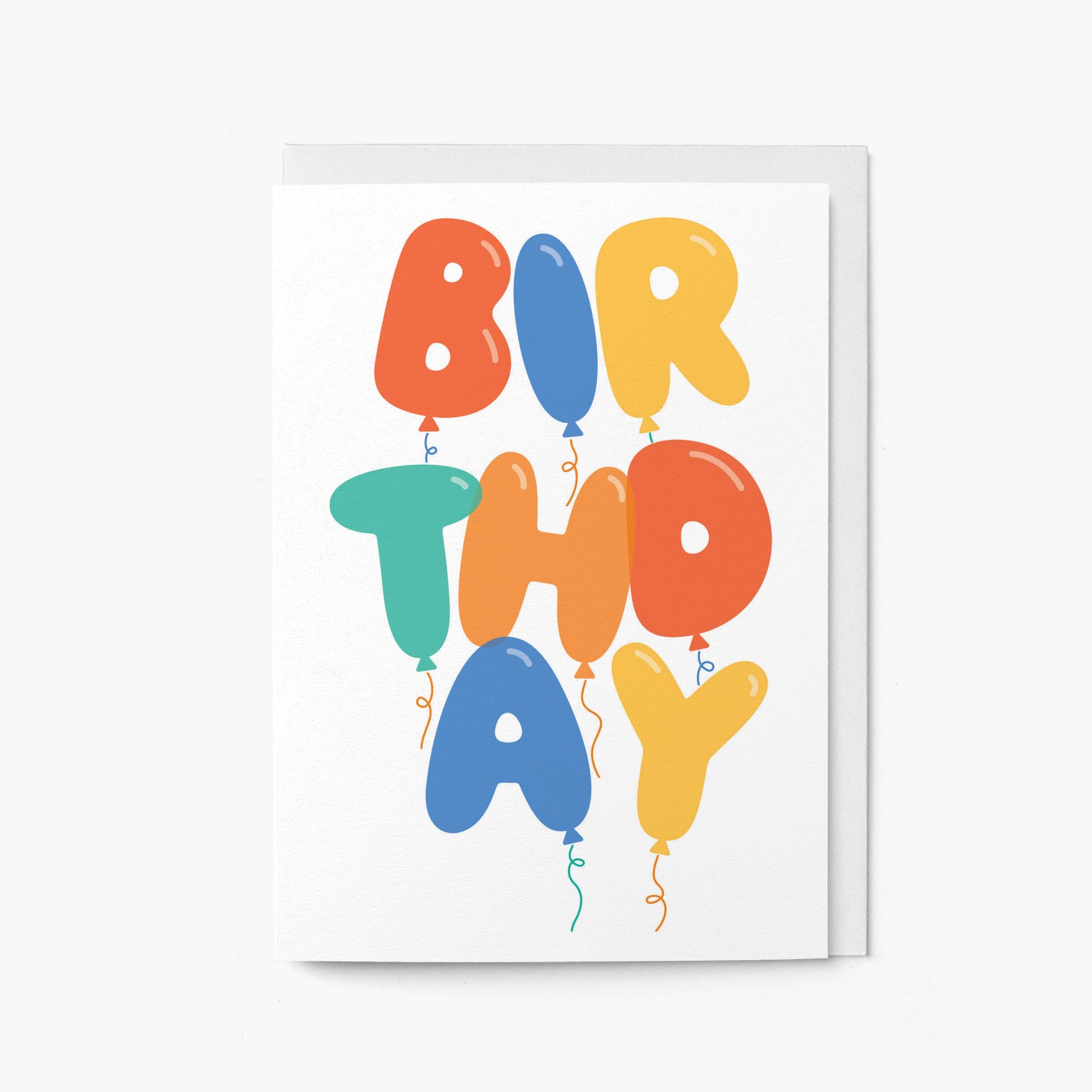 Birthday Balloons - Greeting card