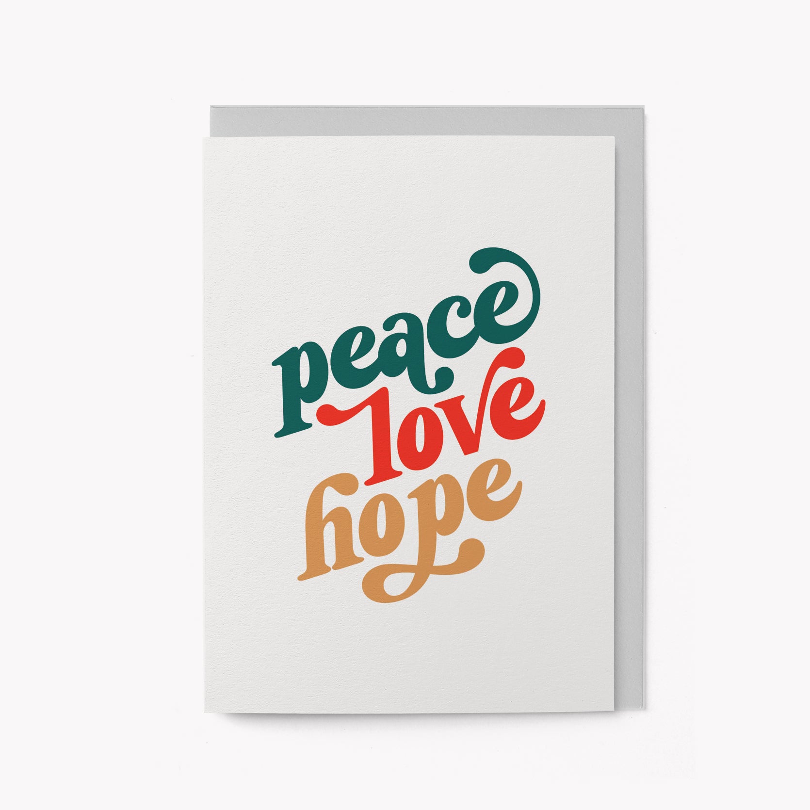 Peace, love, hope - Greeting card