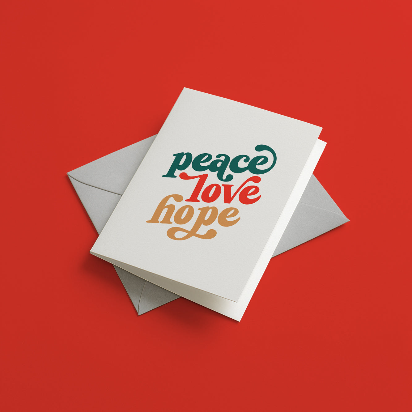 Peace, love, hope - Christmas Card