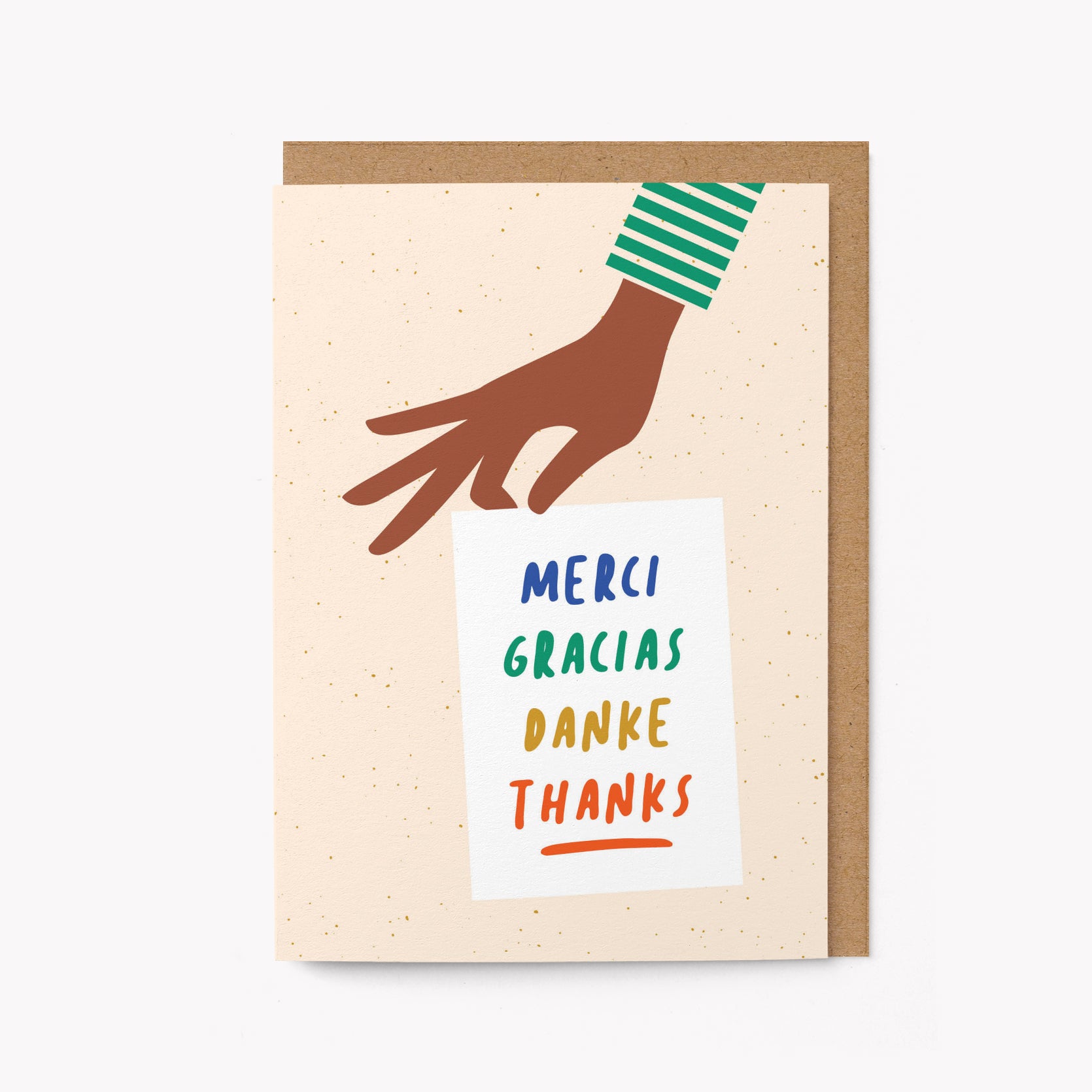 Merci, Gracias, Danke - Thank you card